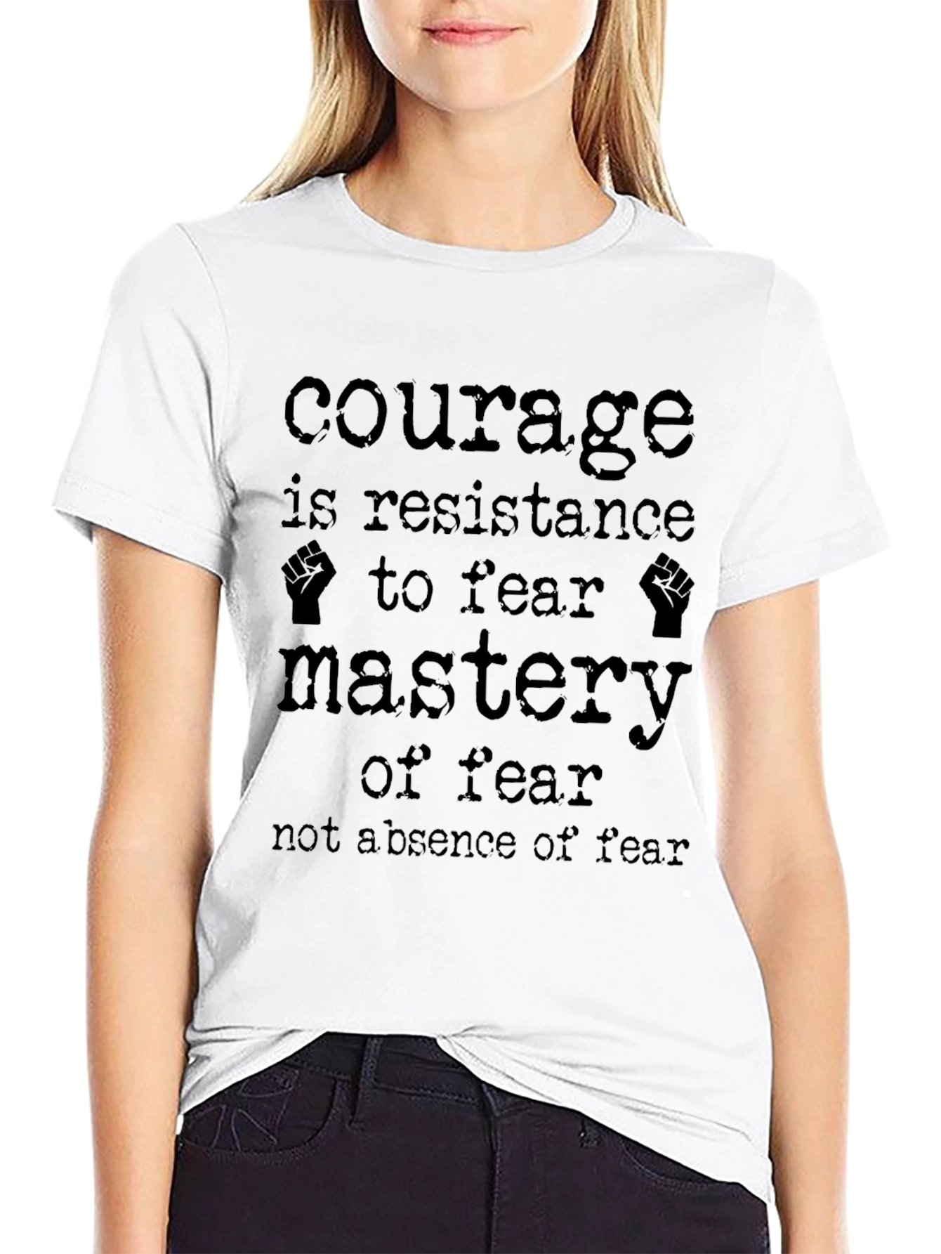 Black Courage Mastery Graphic Black T-Shirt view 9