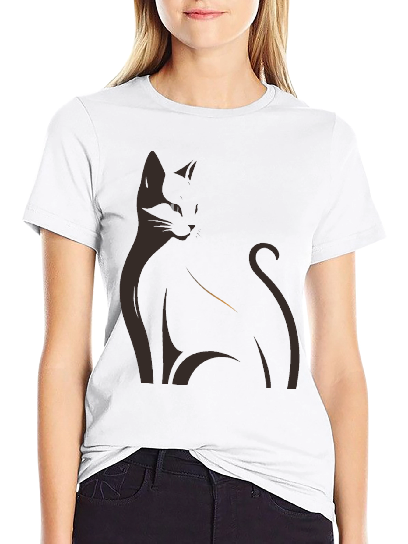 Black Black Cat Graphic T-Shirt - Stylish & Comfortable view 9