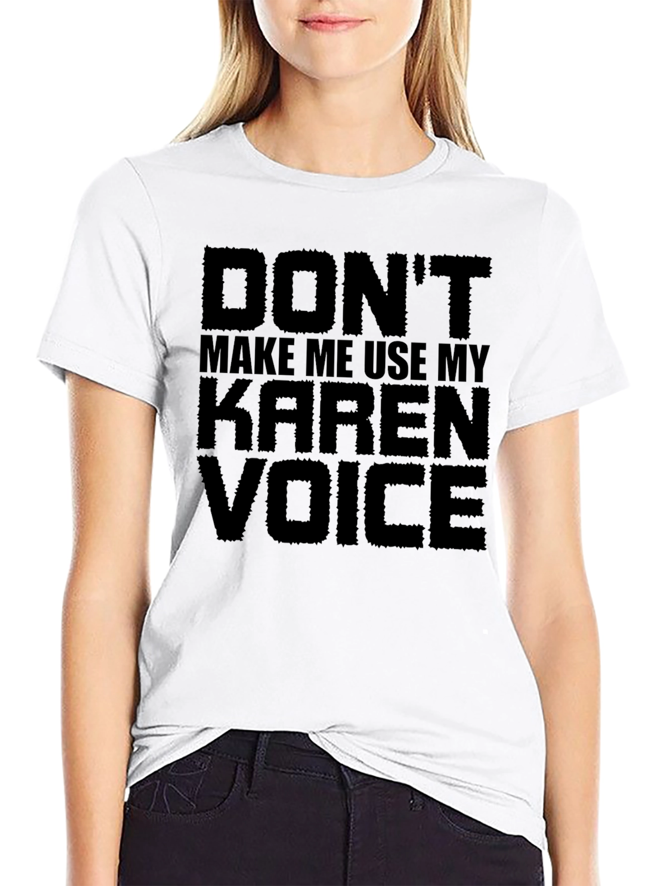 Black Don't Make Me Use My Karen Voice Graphic Tee view 9