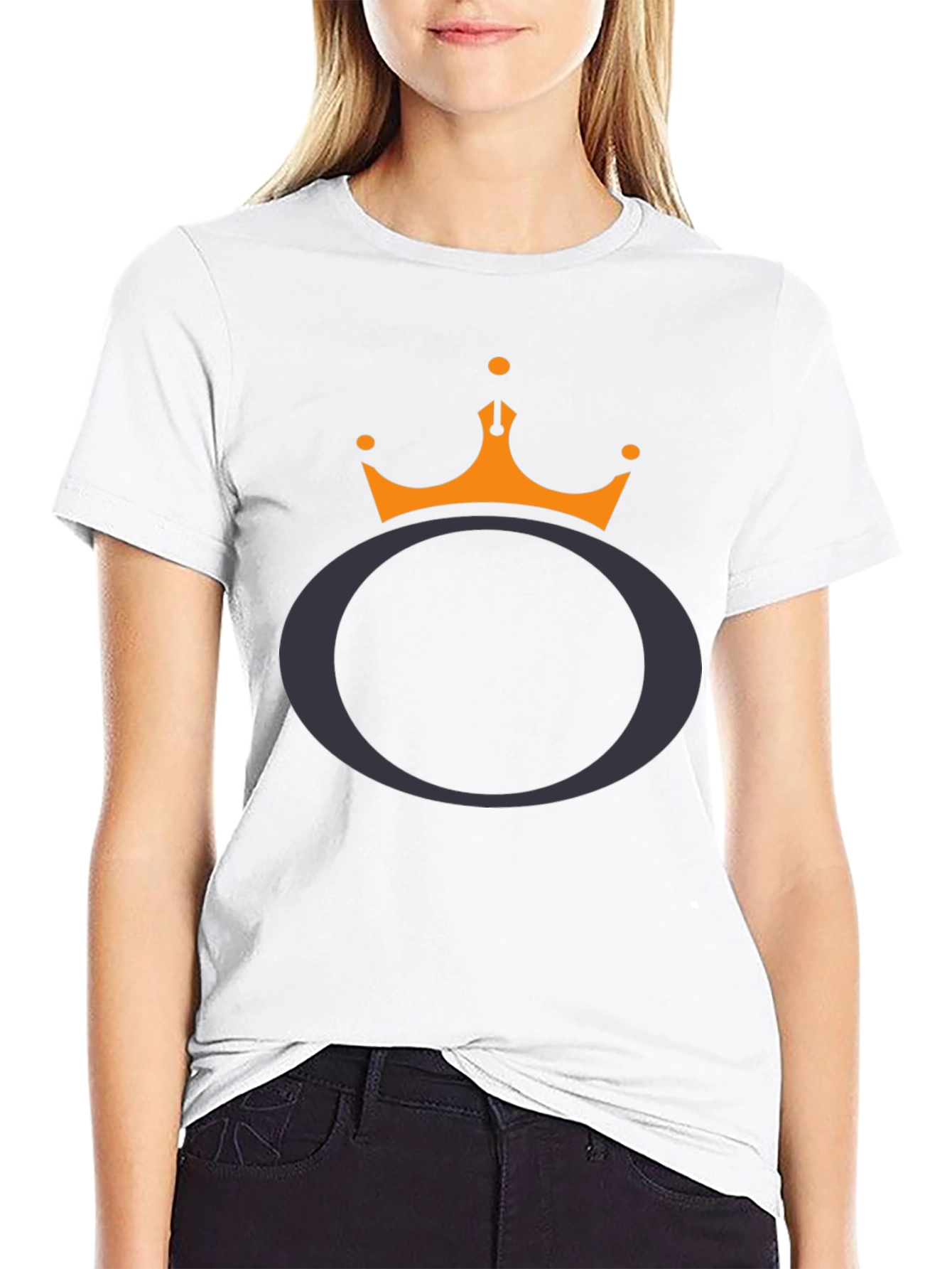 Black King Crown Letter O Black Tee view 9