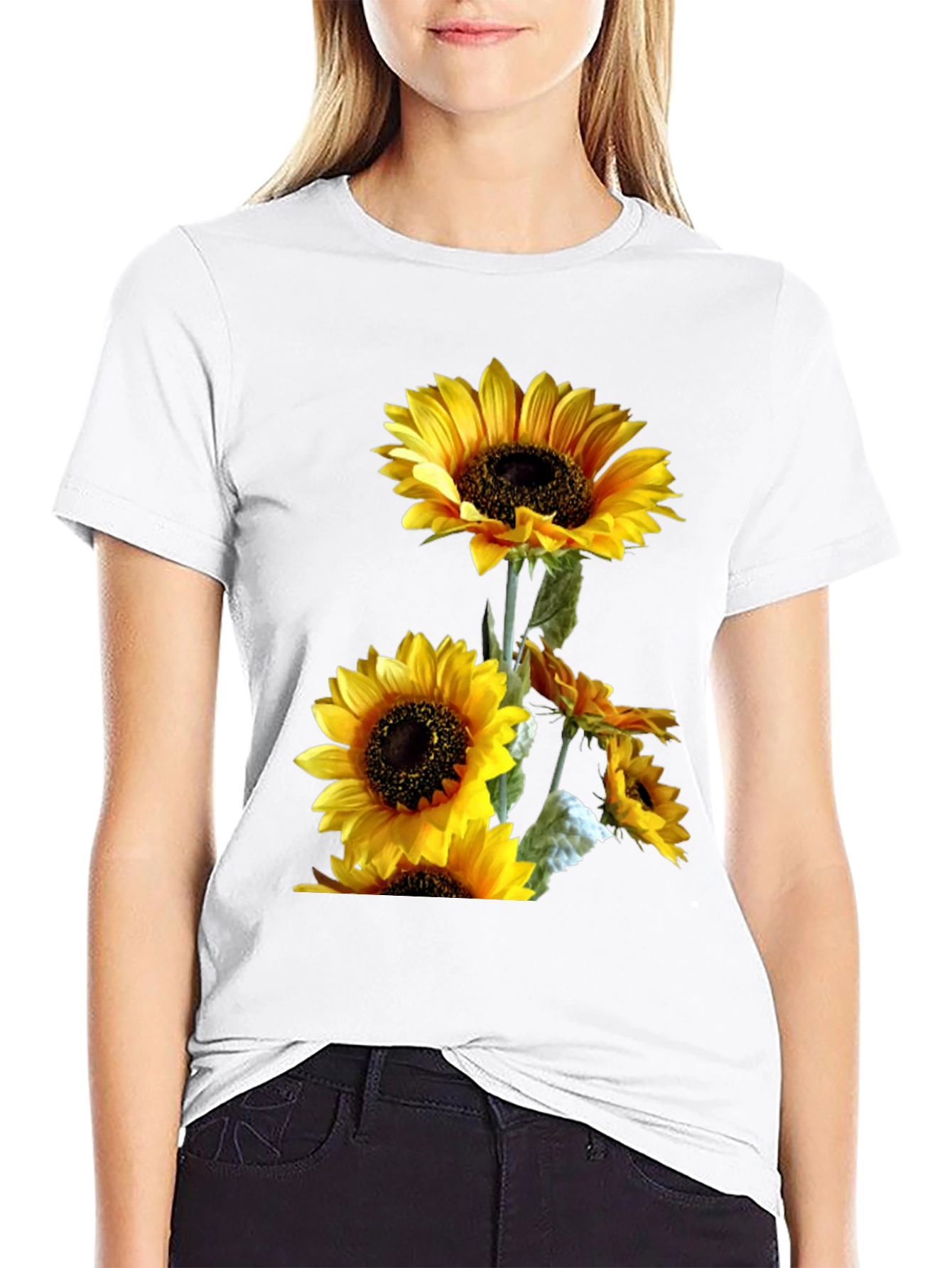 Black Sunflower Graphic T-Shirt view 9
