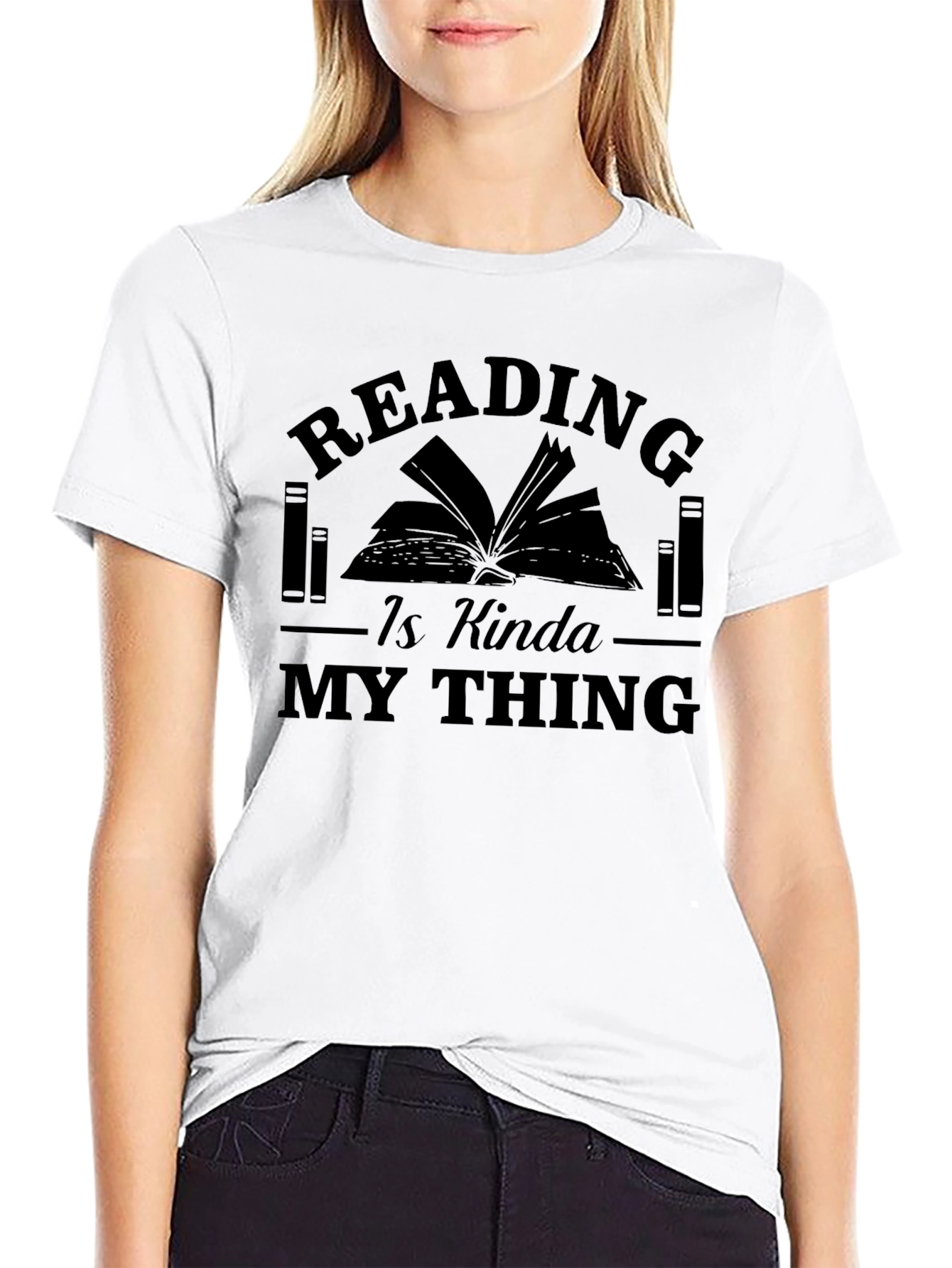Black Reading Is Kinda My Thing T-Shirt view 9