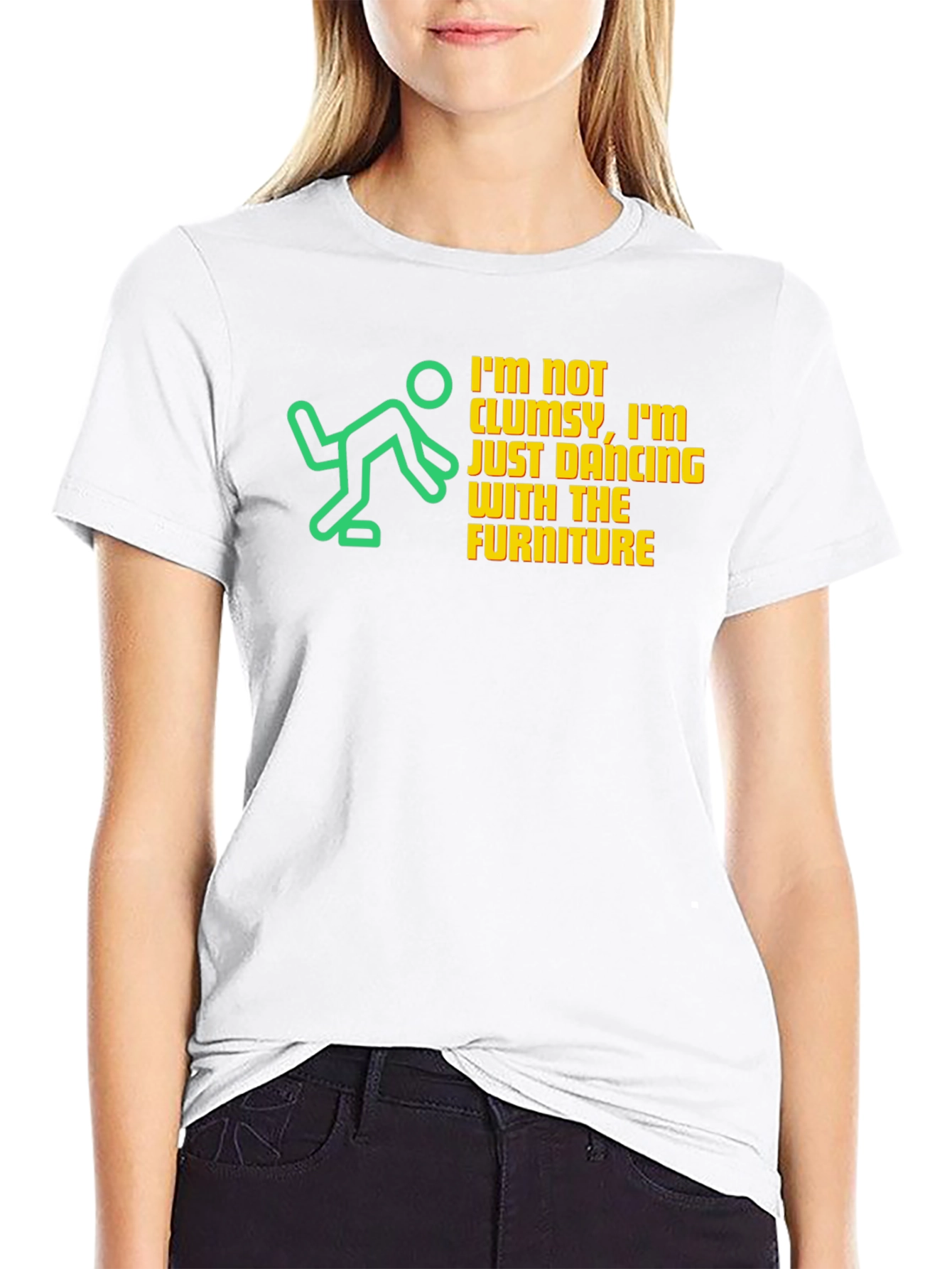 Black Funny Clumsy T-Shirt - Dancing With Furniture view 9