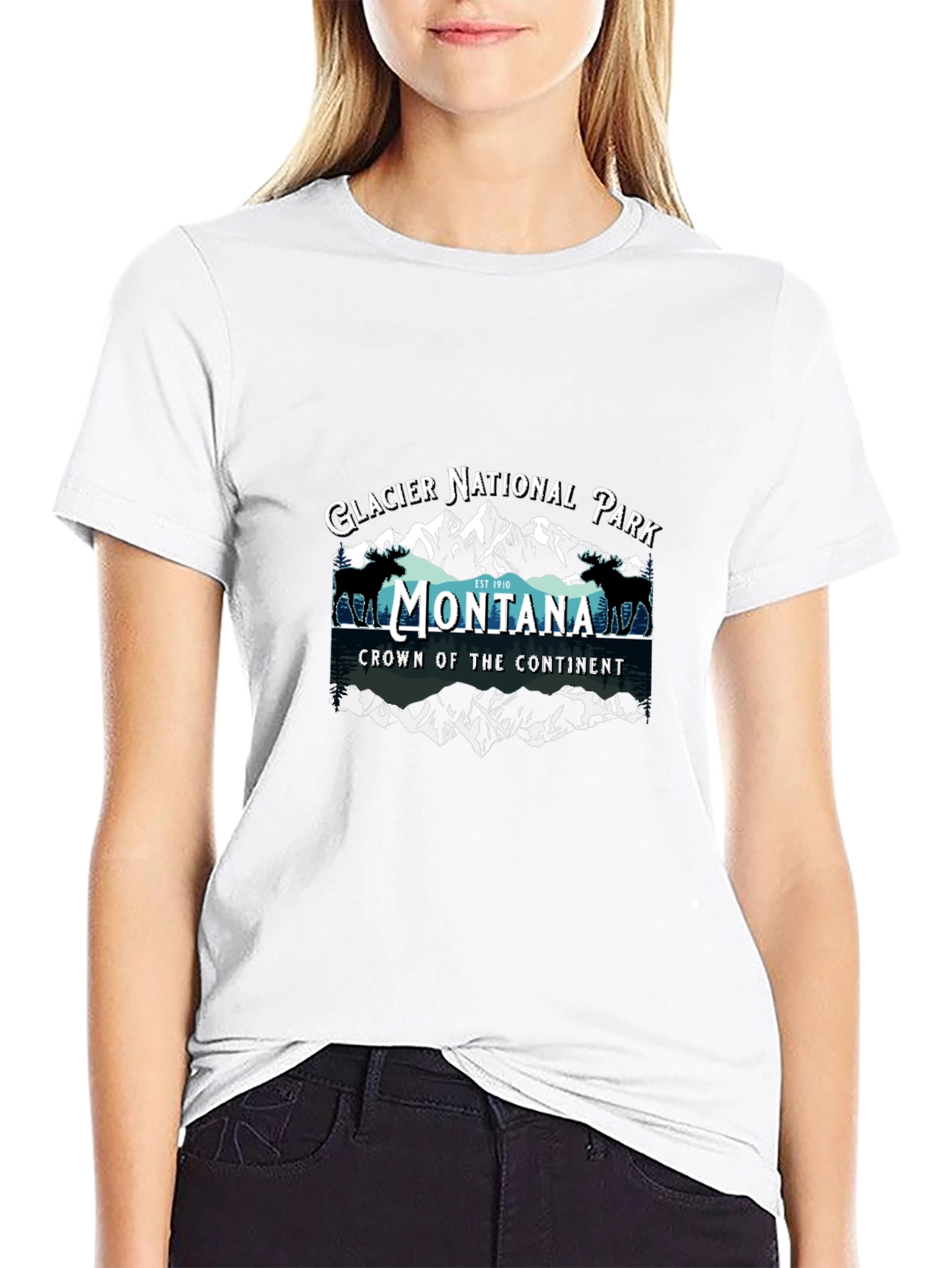 Black Glacier National Park Montana T-Shirt view 9