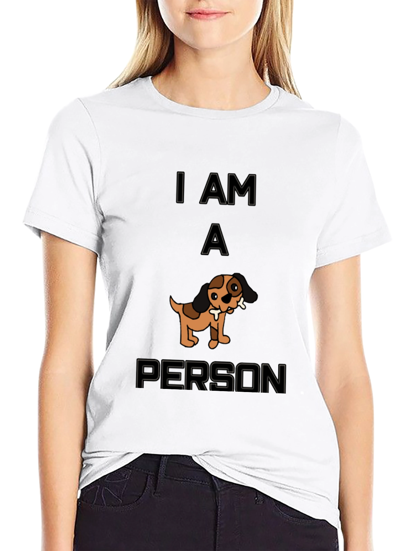Black I Am A Dog Person T-Shirt view 9