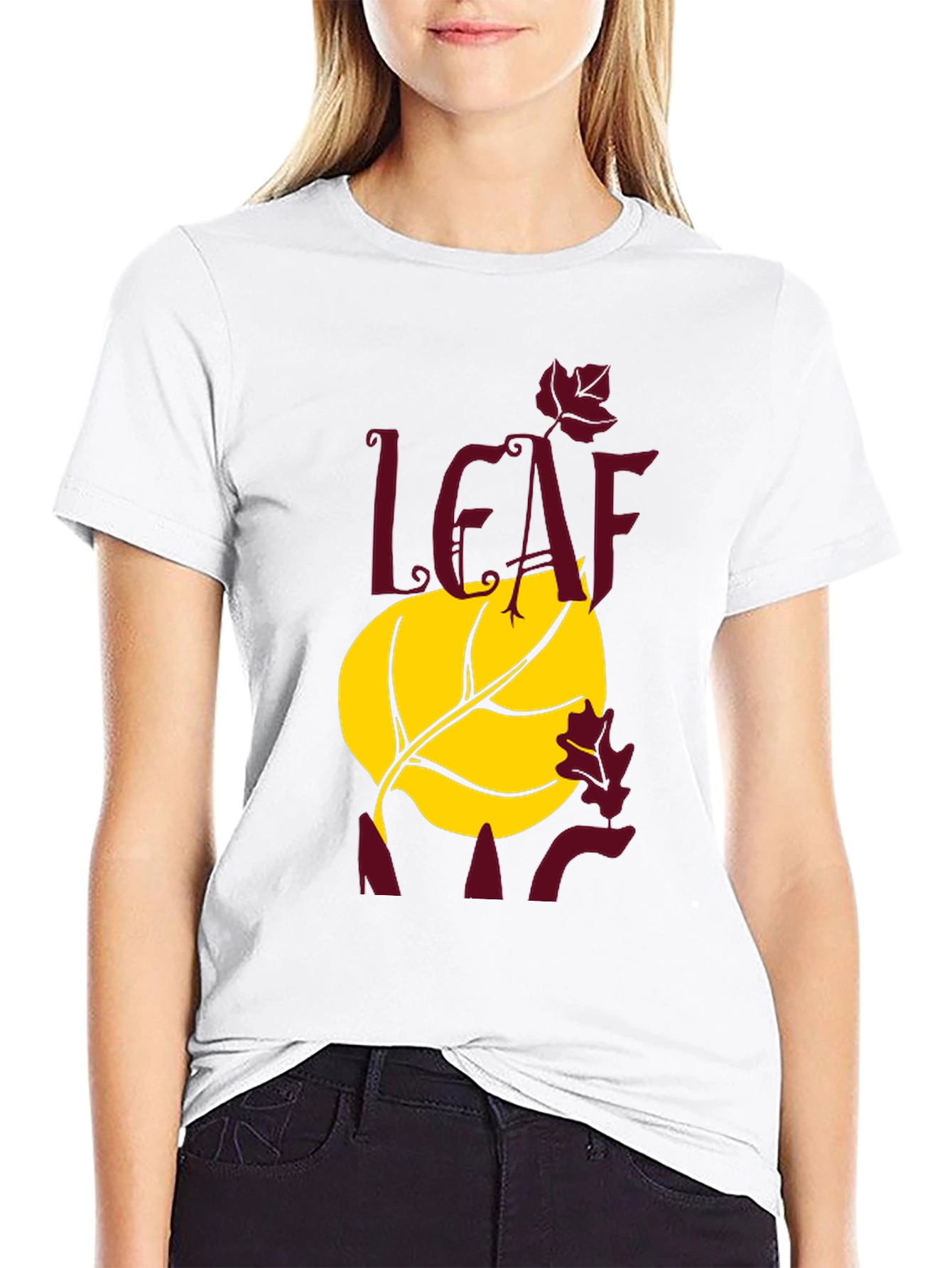 Black Leaf It All Behind Graphic Tee view 9