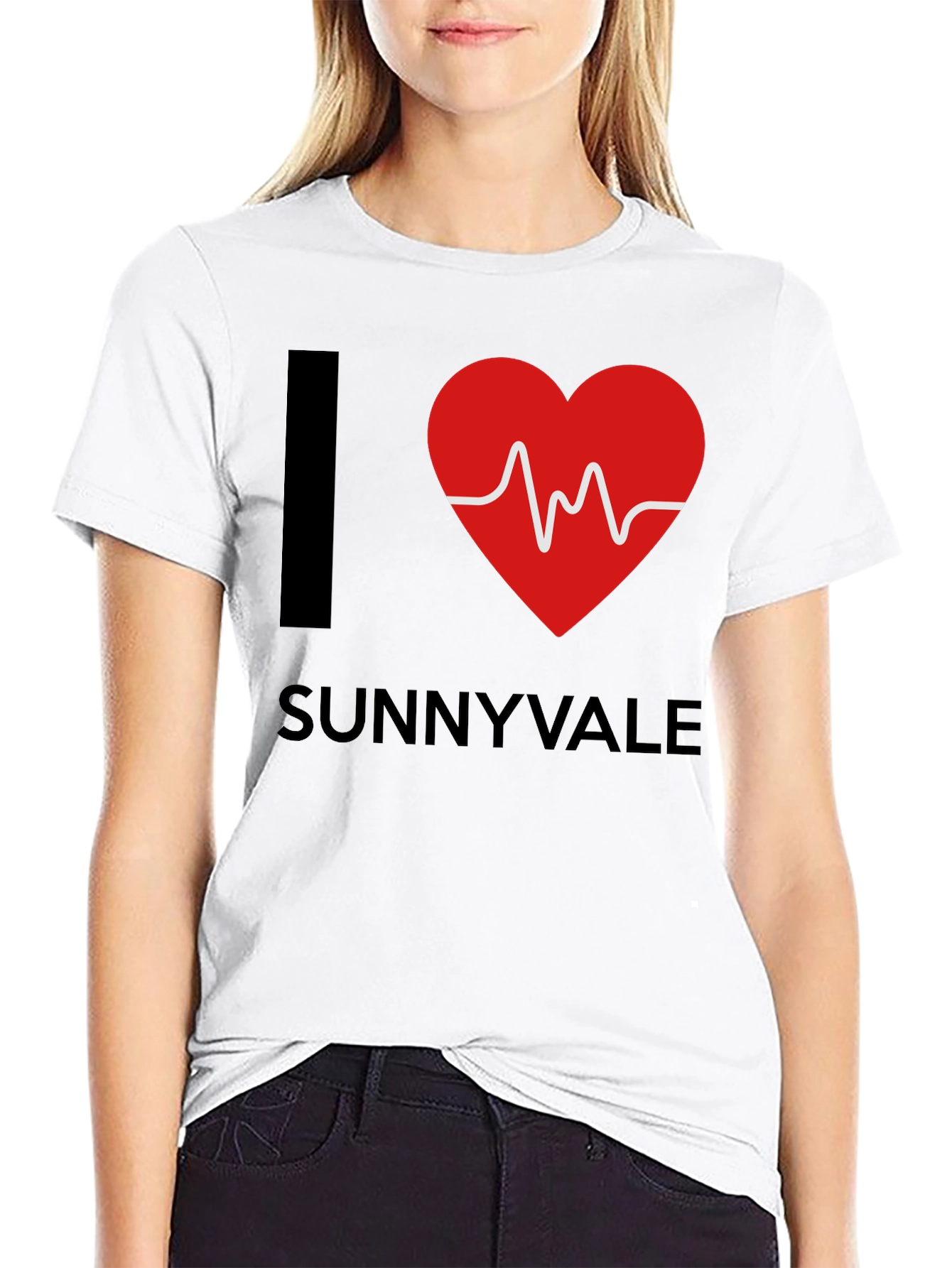 Black I Heart Sunnyvale Graphic T-Shirt - Trendy Casual Tee view 9