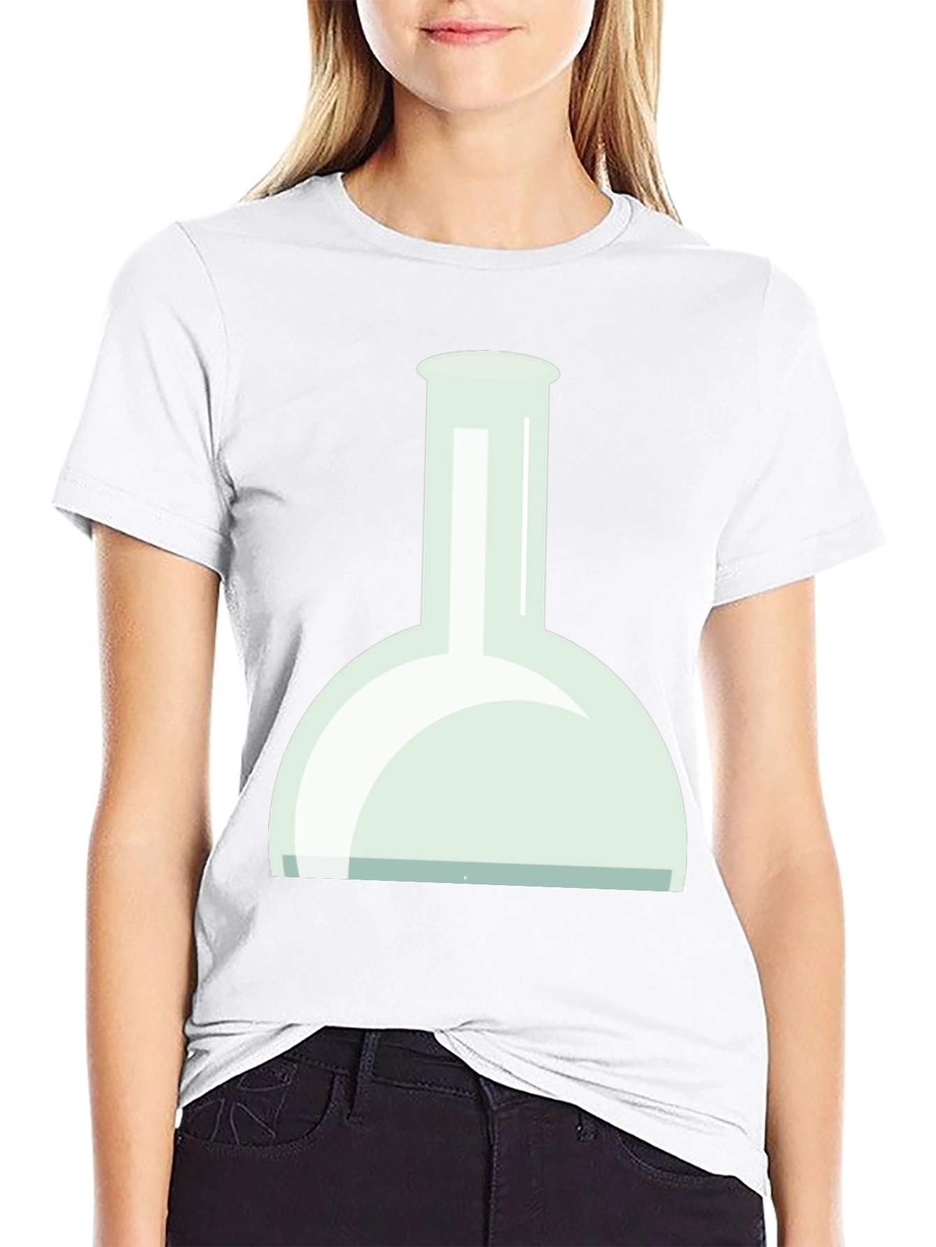 Black Science Flask Graphic Tee - Black Cotton T-Shirt view 9