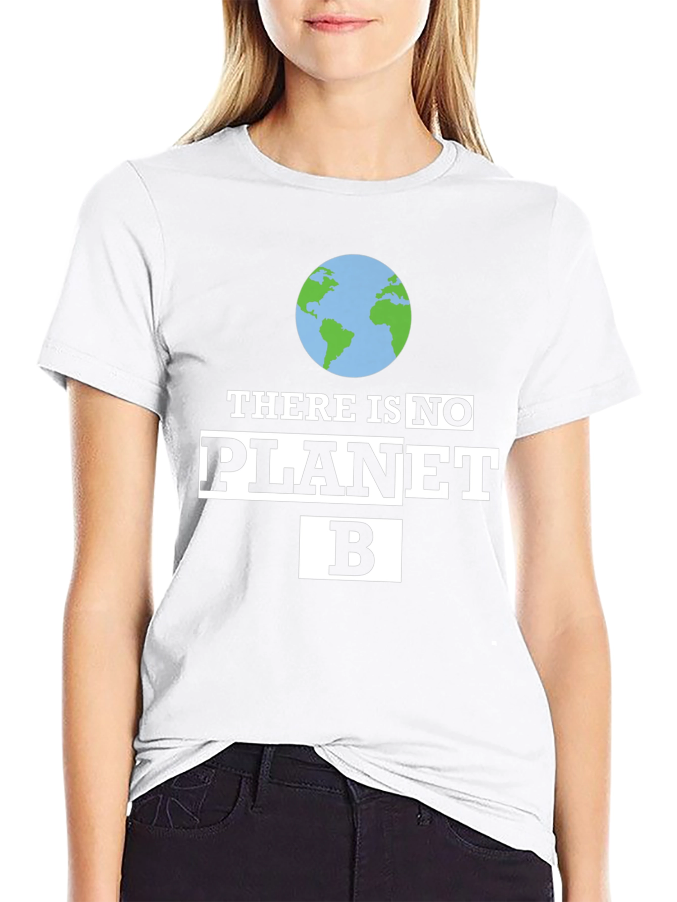 Black There is No Planet B Graphic T-Shirt view 9