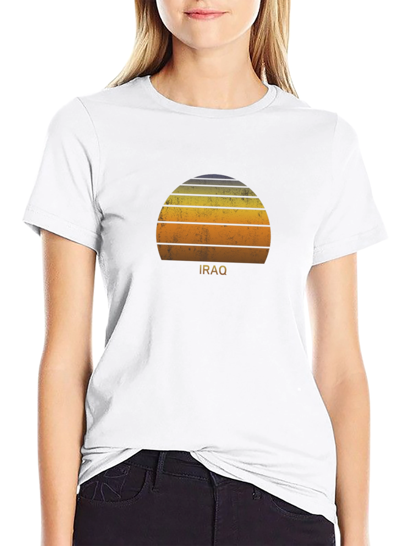 Black Iraq Sunset Graphic T-Shirt - Vintage Style view 9