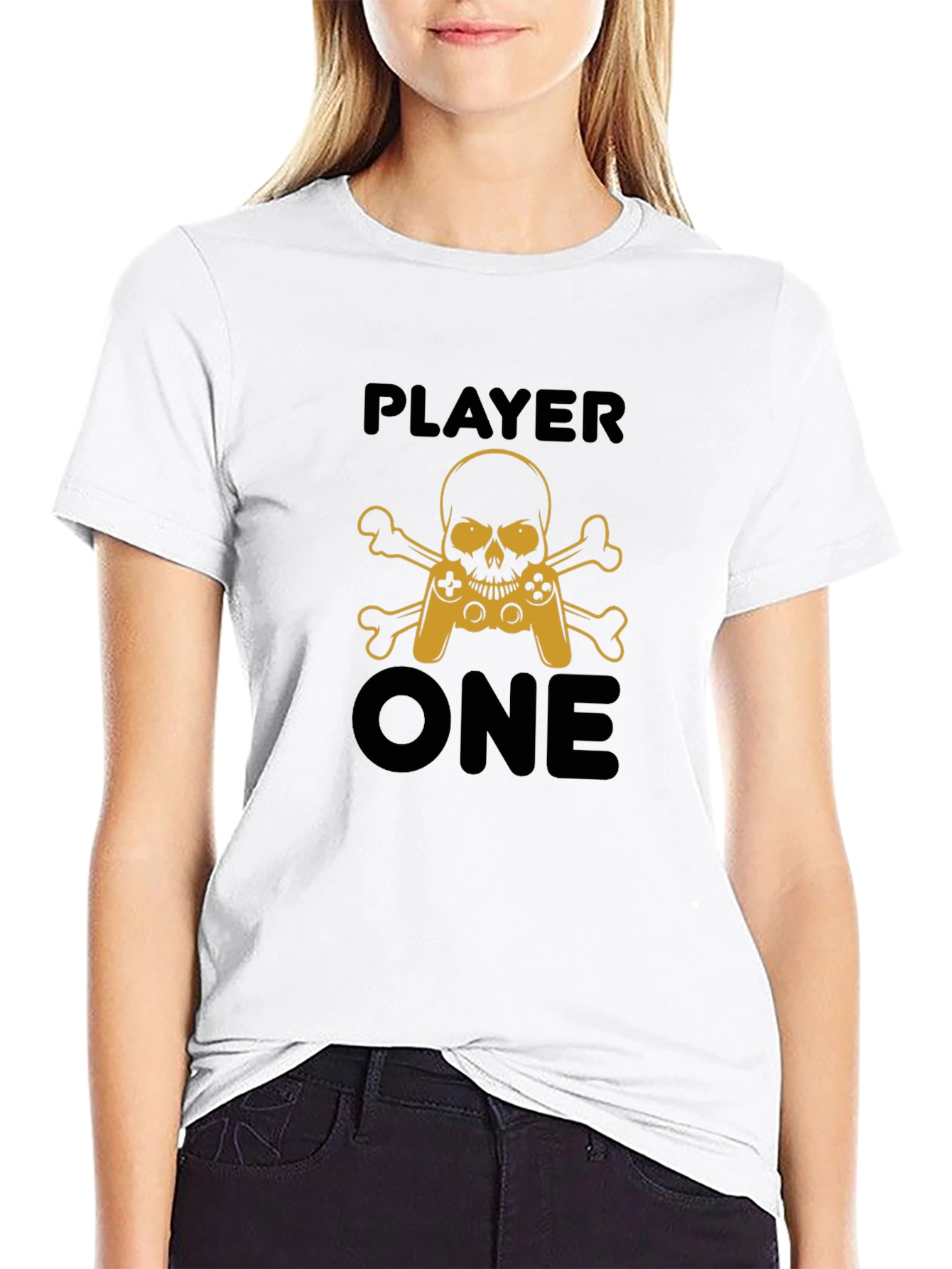 Player One Skull and Crossbones Gaming T-Shirt - 9