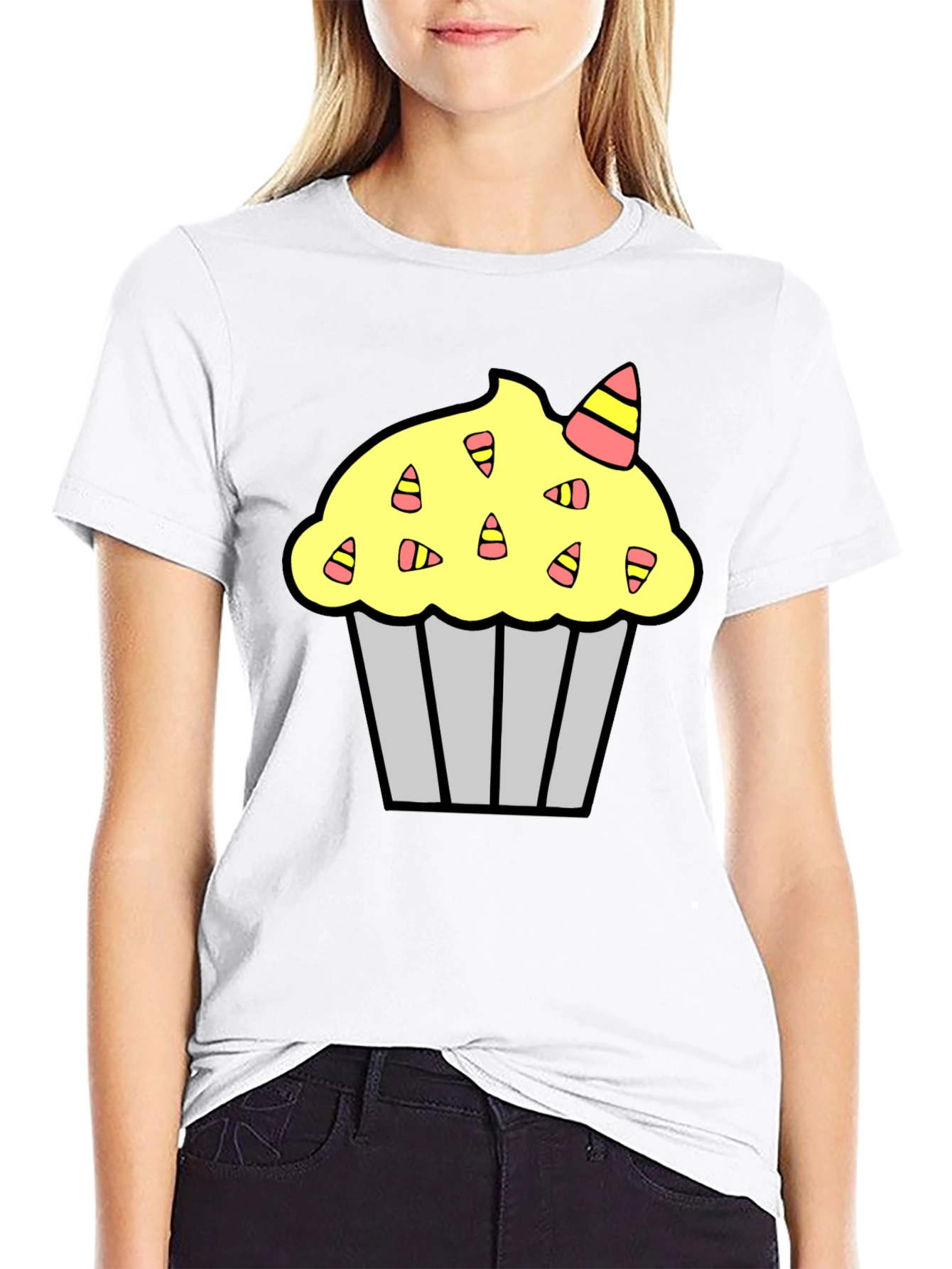 Black Cupcake Graphic T-Shirt view 9
