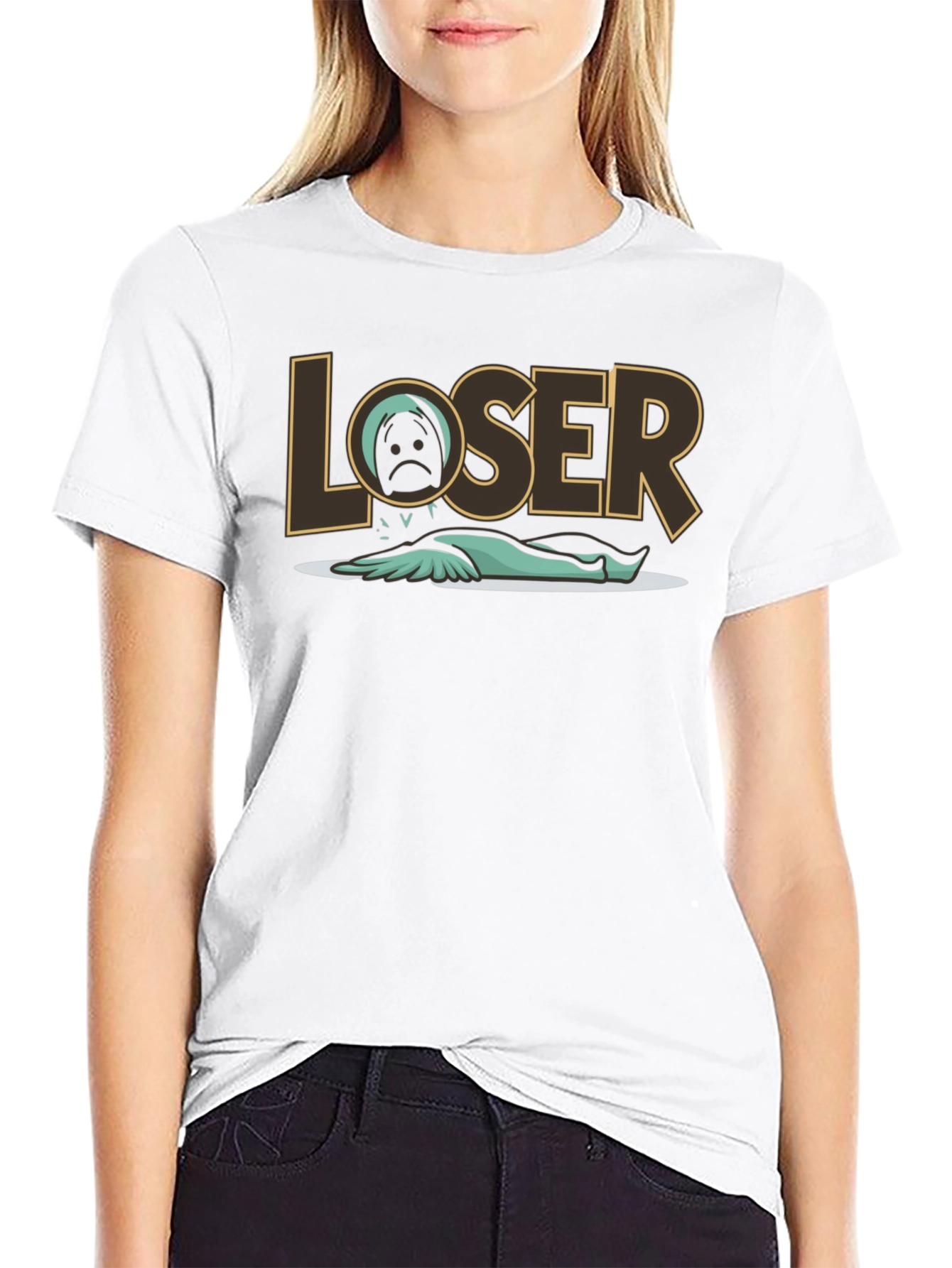 Black Loser Graphic Tee - Funny T-Shirt view 9