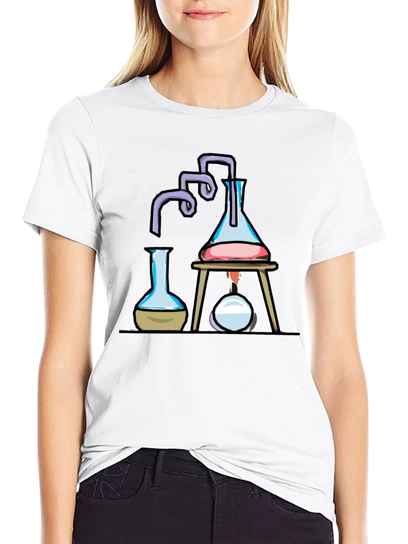 Black Science Beaker T-Shirt | Chemistry Lab Design view 9