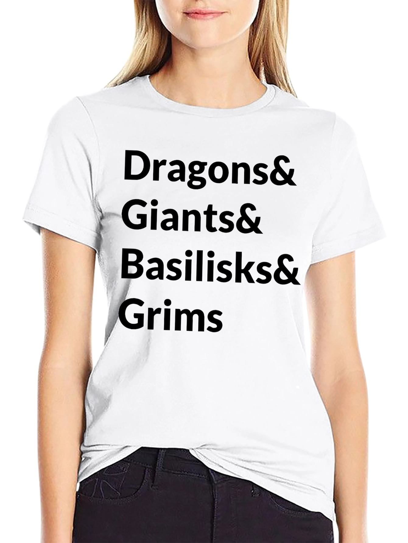 Black Dragons & Giants T-Shirt - Fantasy Creature Tee view 9