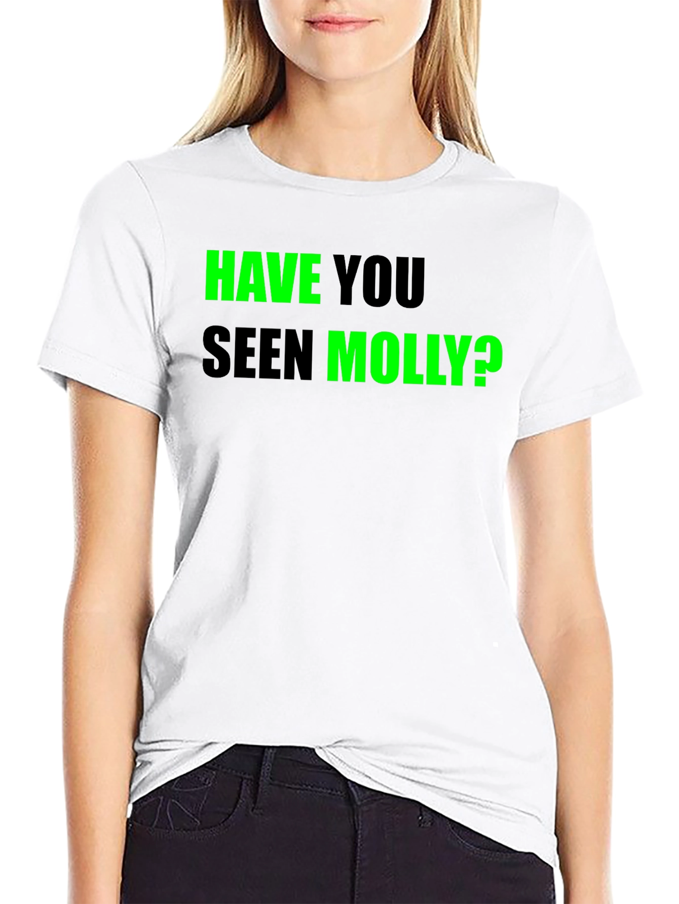 Black Have You Seen Molly? Graphic Tee view 9