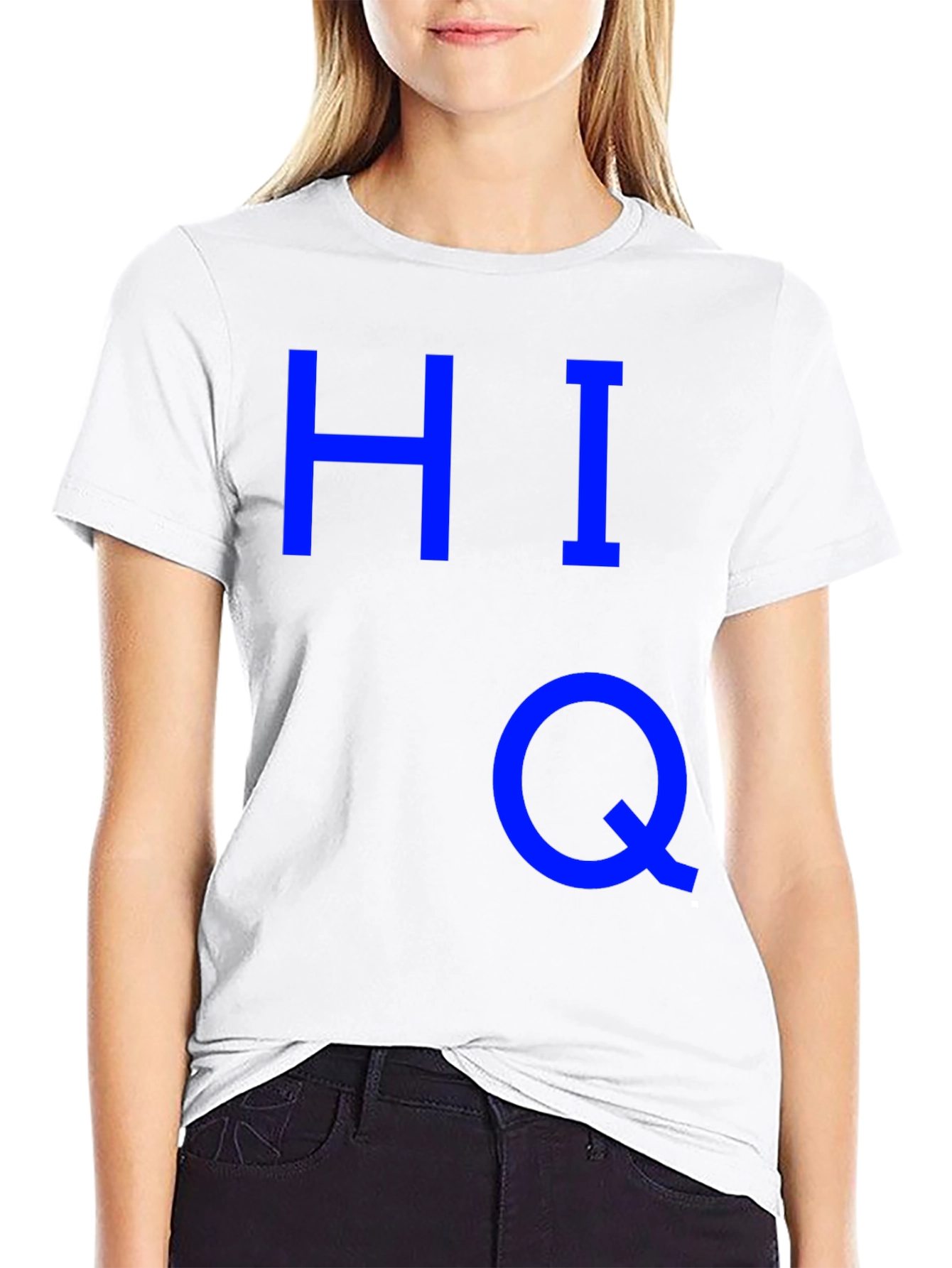 Black HIQ Graphic T-Shirt - Bold Blue Design view 9