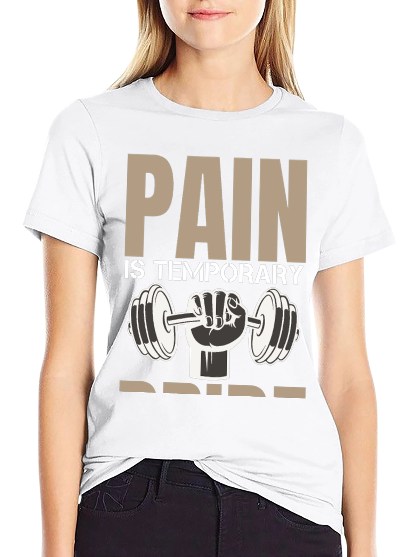 Black Pain is Temporary Pride T-Shirt Gym Workout Motivation view 9