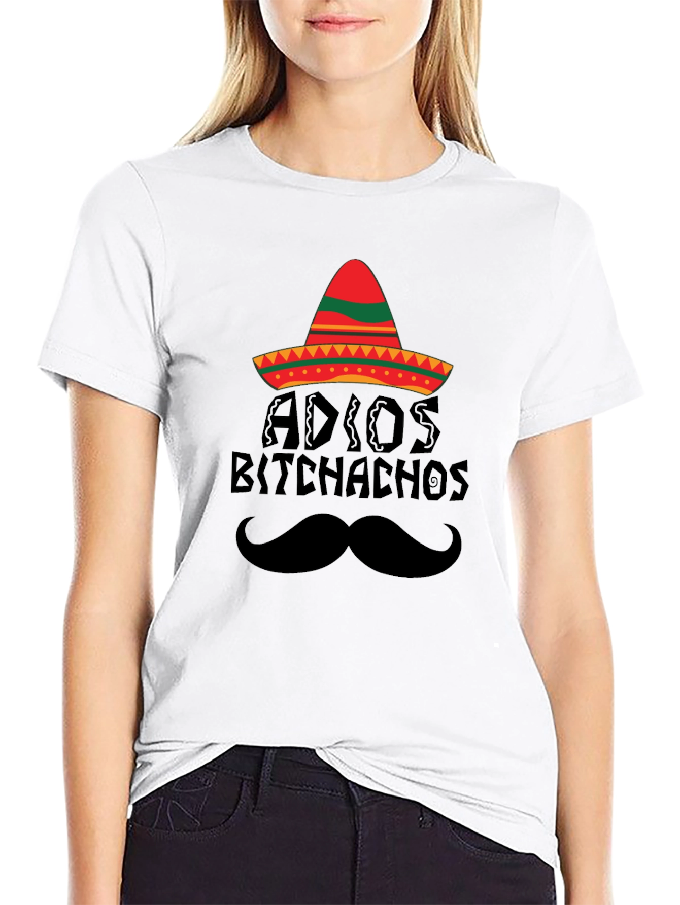 Black Adios Bitchachos Graphic Tee view 9