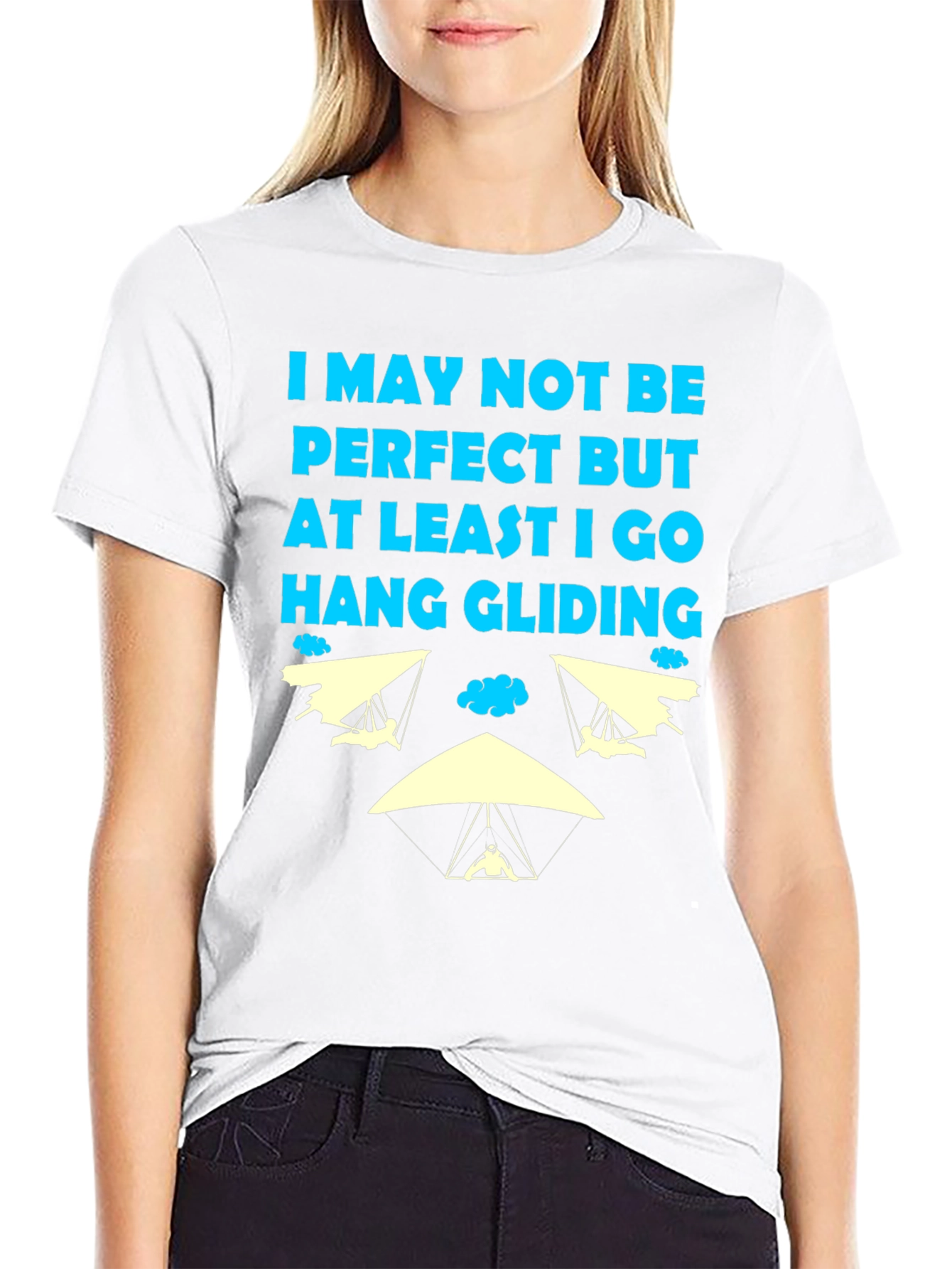 Black Hang Gliding T-Shirt: Imperfectly Awesome! view 9