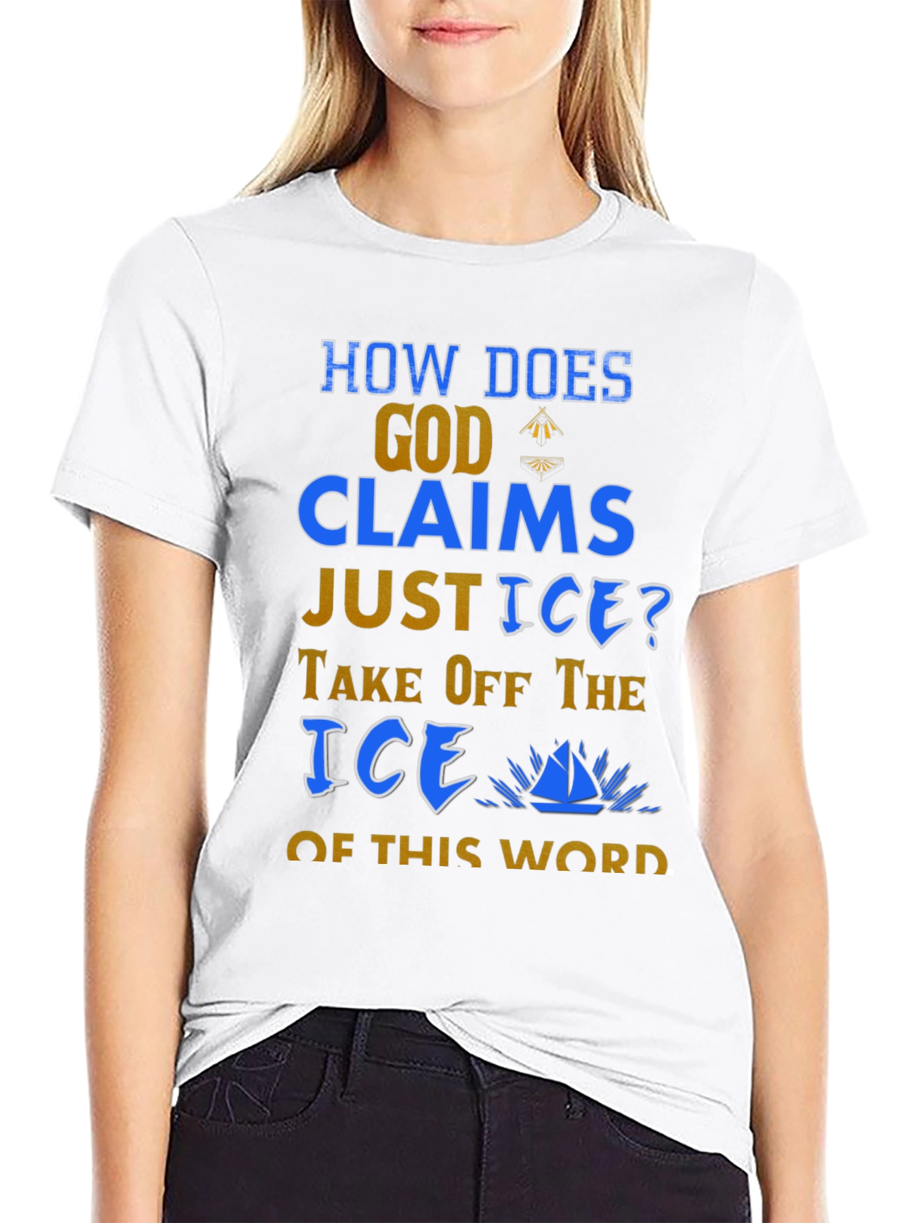 Black Humorous God & Justice T-Shirt: Take Off the Ice! view 9