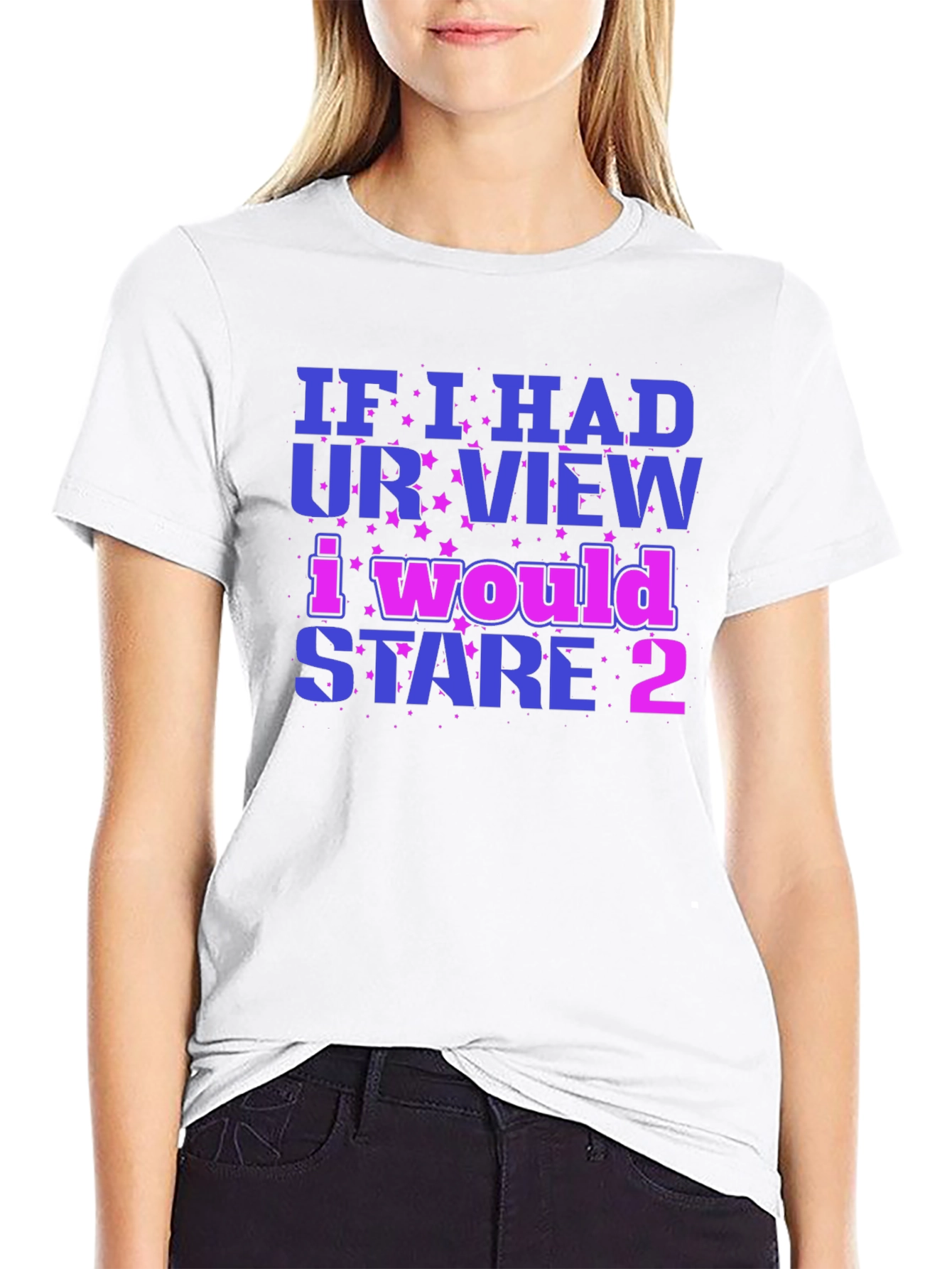 Black Funny Graphic Tee: If I Had Your View view 9