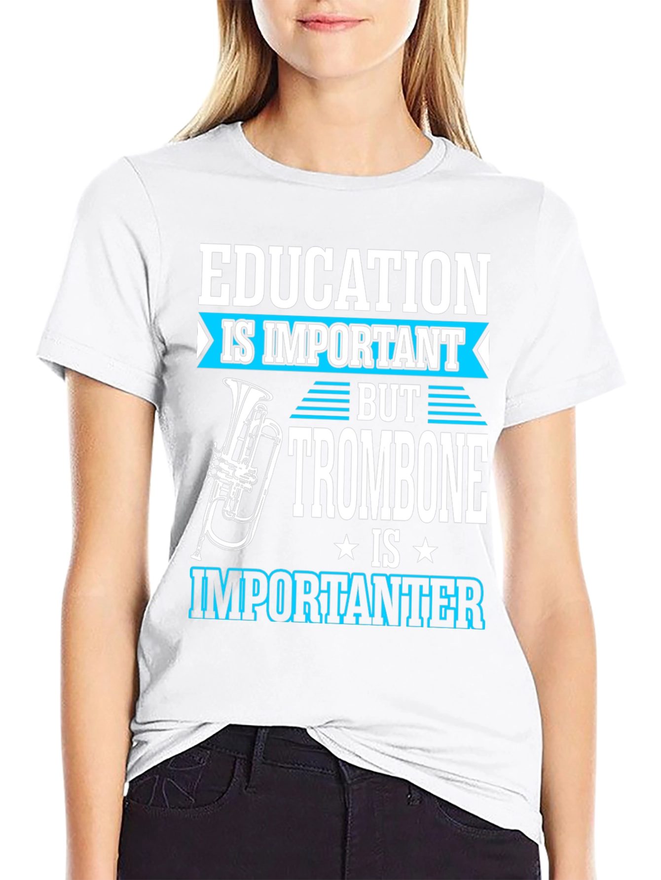 Black Education is Important But Trombone T-Shirt view 9