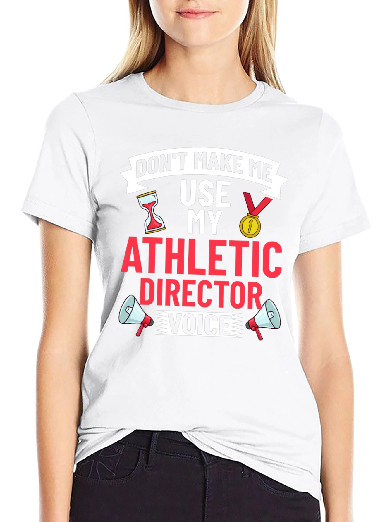 Black Athletic Director Funny Graphic T-Shirt view 9