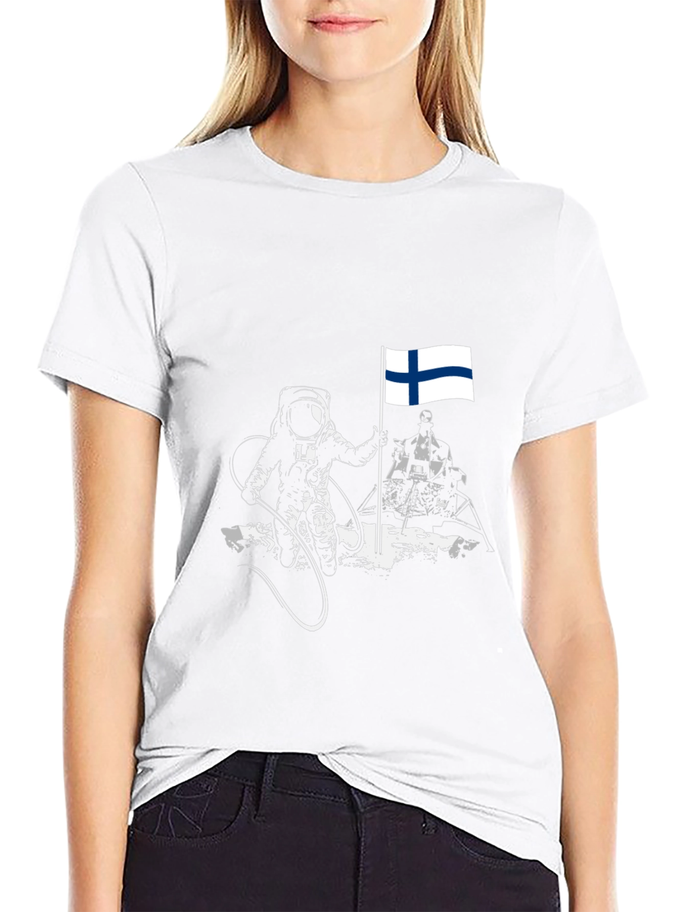 Astronaut Finland Flag Graphic T-Shirt - 9