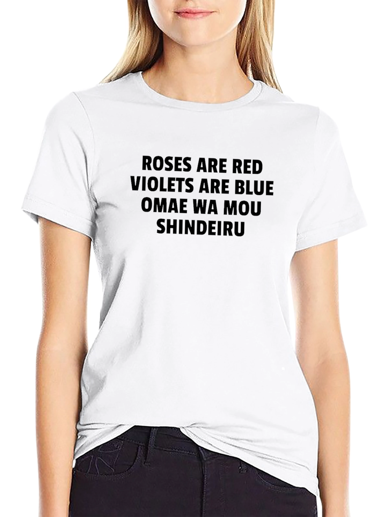 Black Roses Are Red Omae Wa Mou Shindeiru T-Shirt view 9