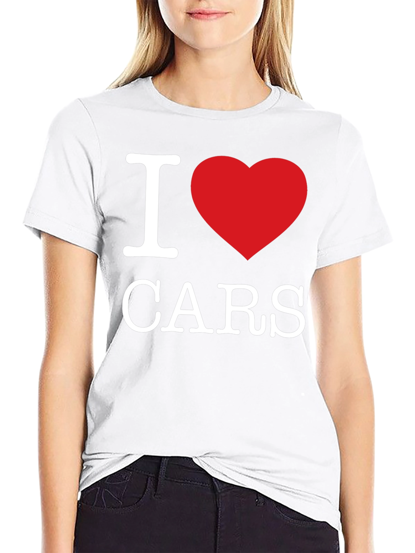Black I Heart Cars T-Shirt - Black Cotton Blend view 9