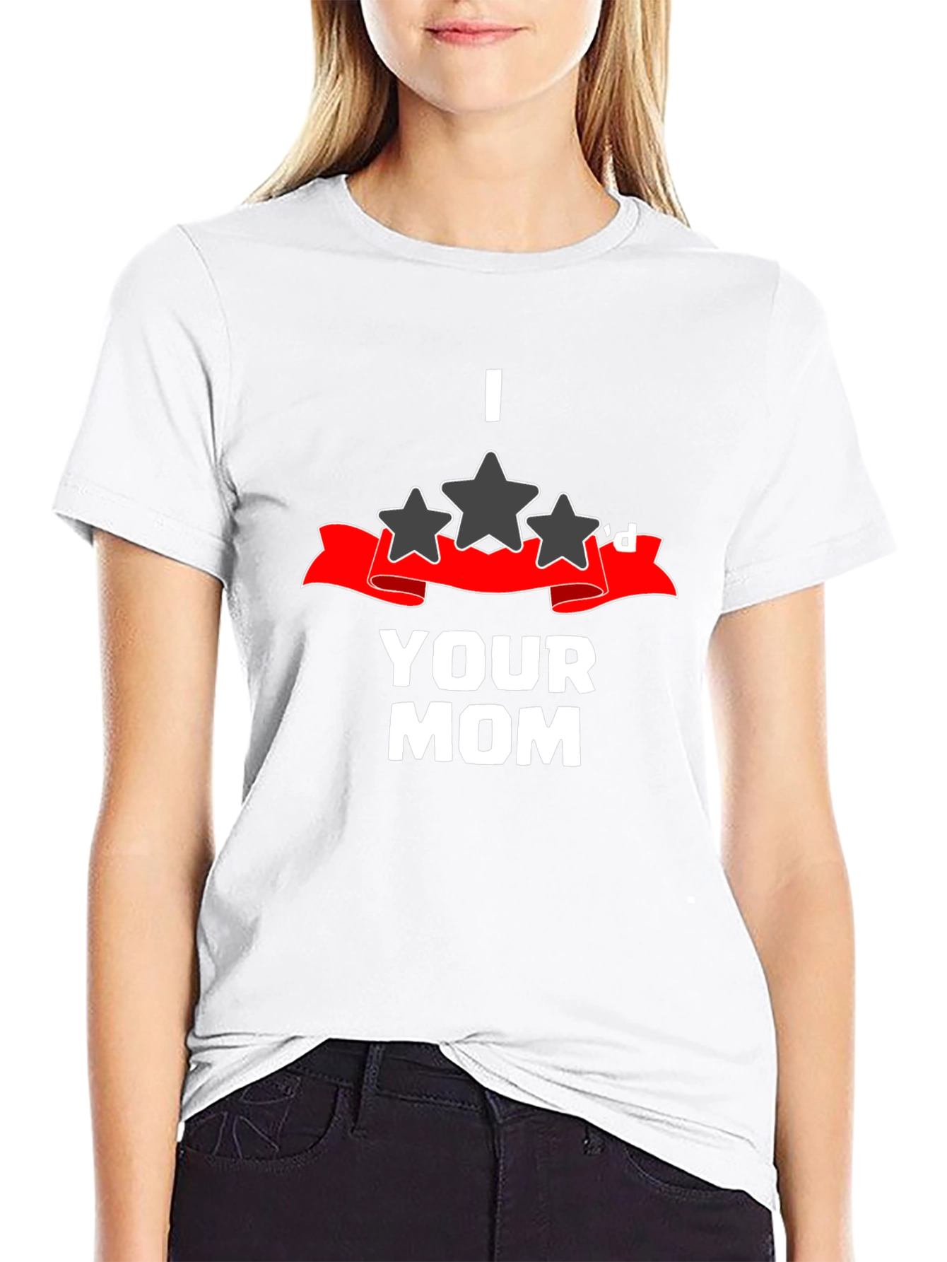 Black I Three-Starred Your Mom Graphic T-Shirt view 9