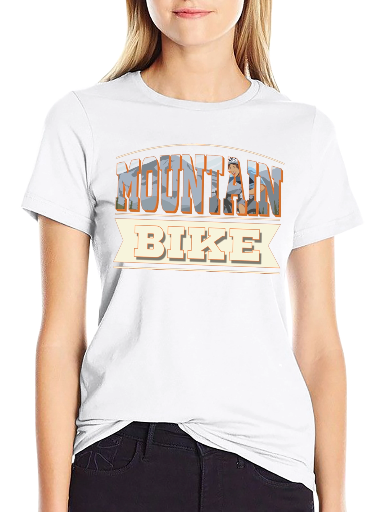 Black Mountain Bike T-Shirt - Outdoor Adventure Design view 9