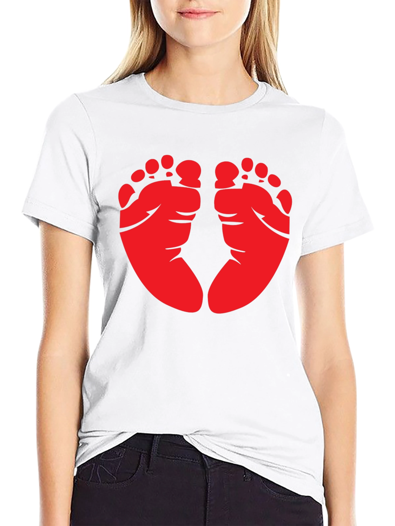 Baby Feet Graphic Tee - Black - 9