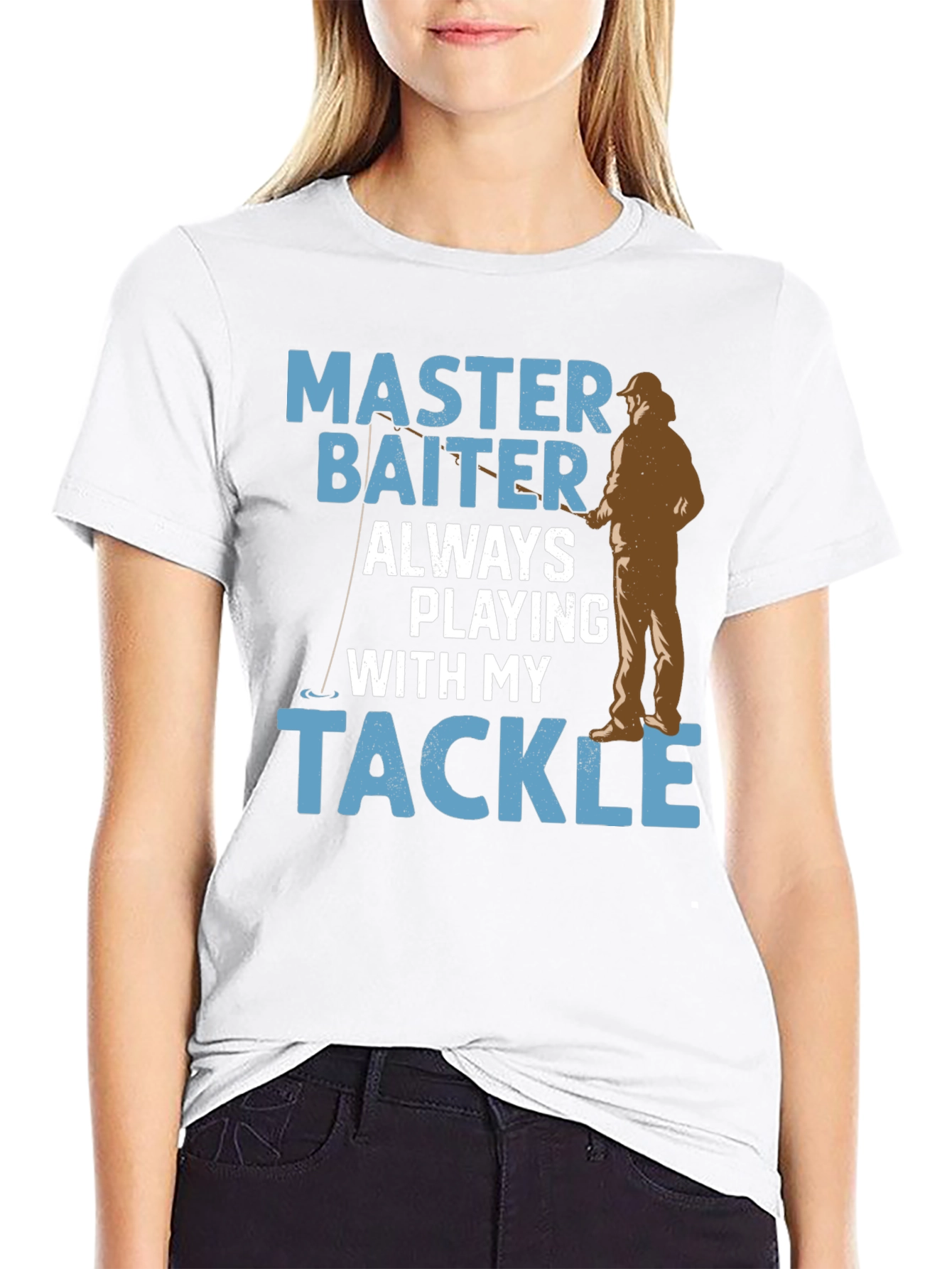 Black Master Baiter Fishing T-Shirt view 9
