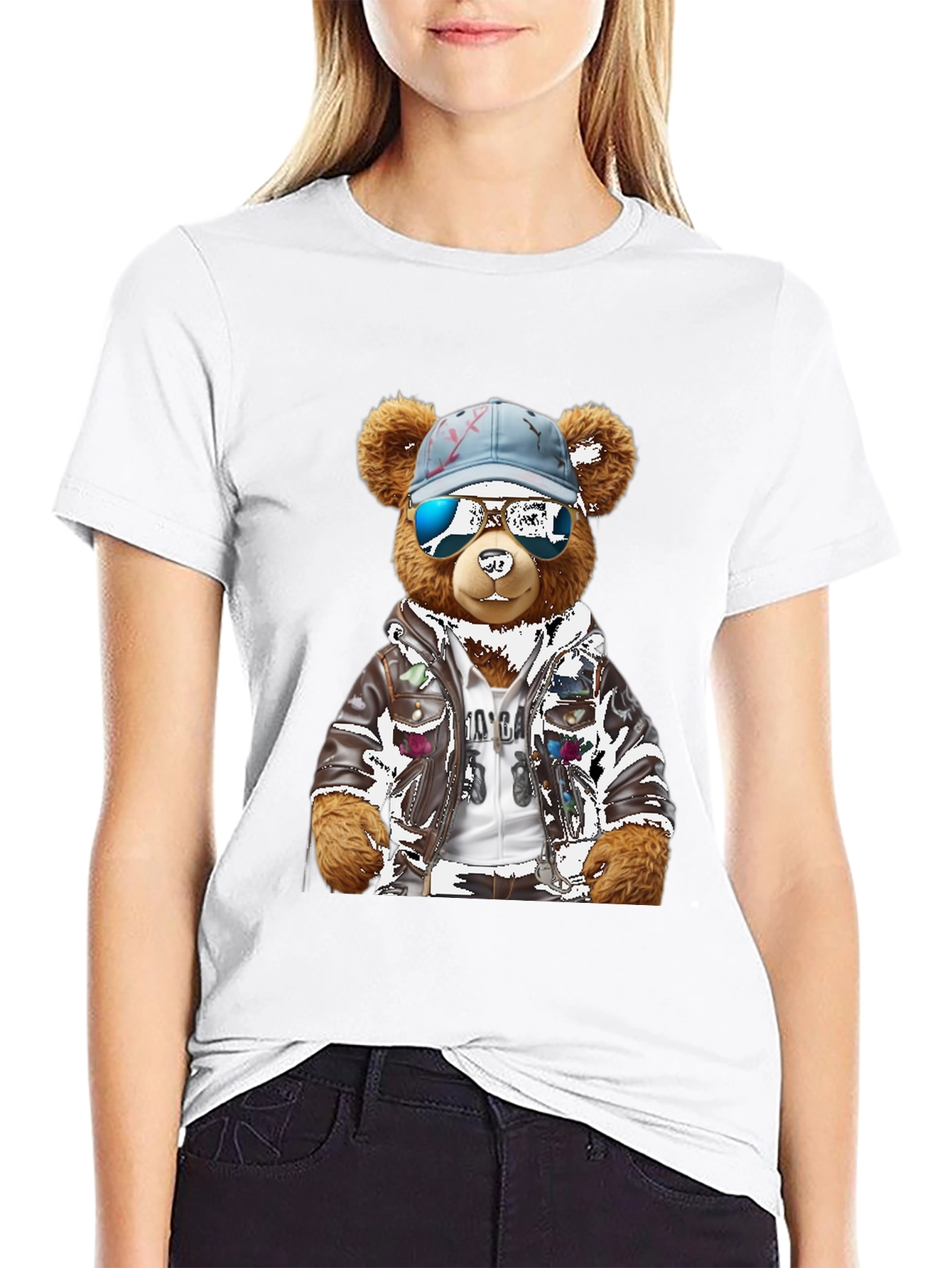 Black Cool Bear Graphic T-Shirt view 9