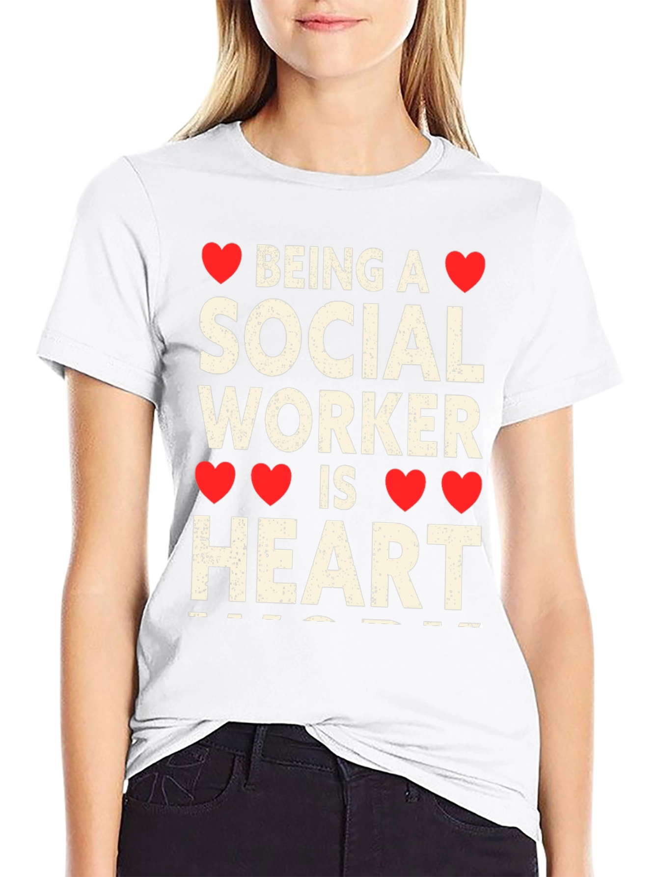 Social Worker Heart T-Shirt, Gift for Social Workers - 9
