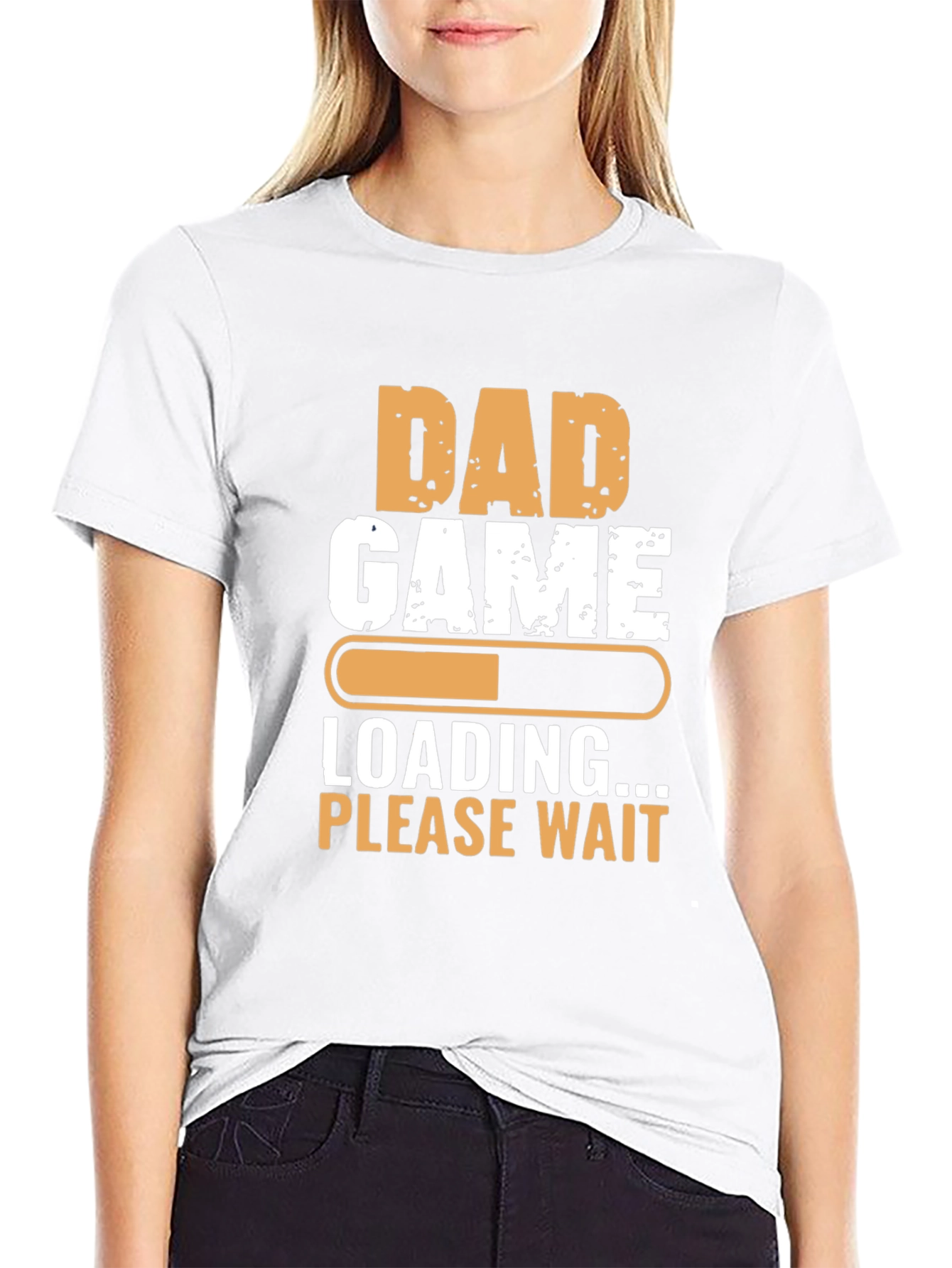 Black Dad Game Loading T-Shirt - Funny Father's Day Tee view 9