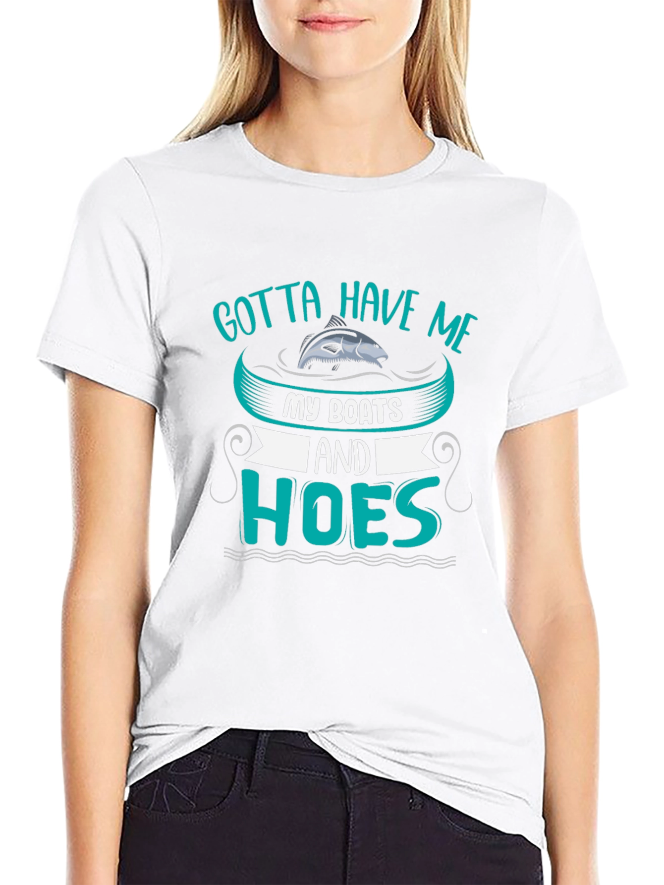 Black Gotta Have Me Boats and Hoes T-Shirt view 9