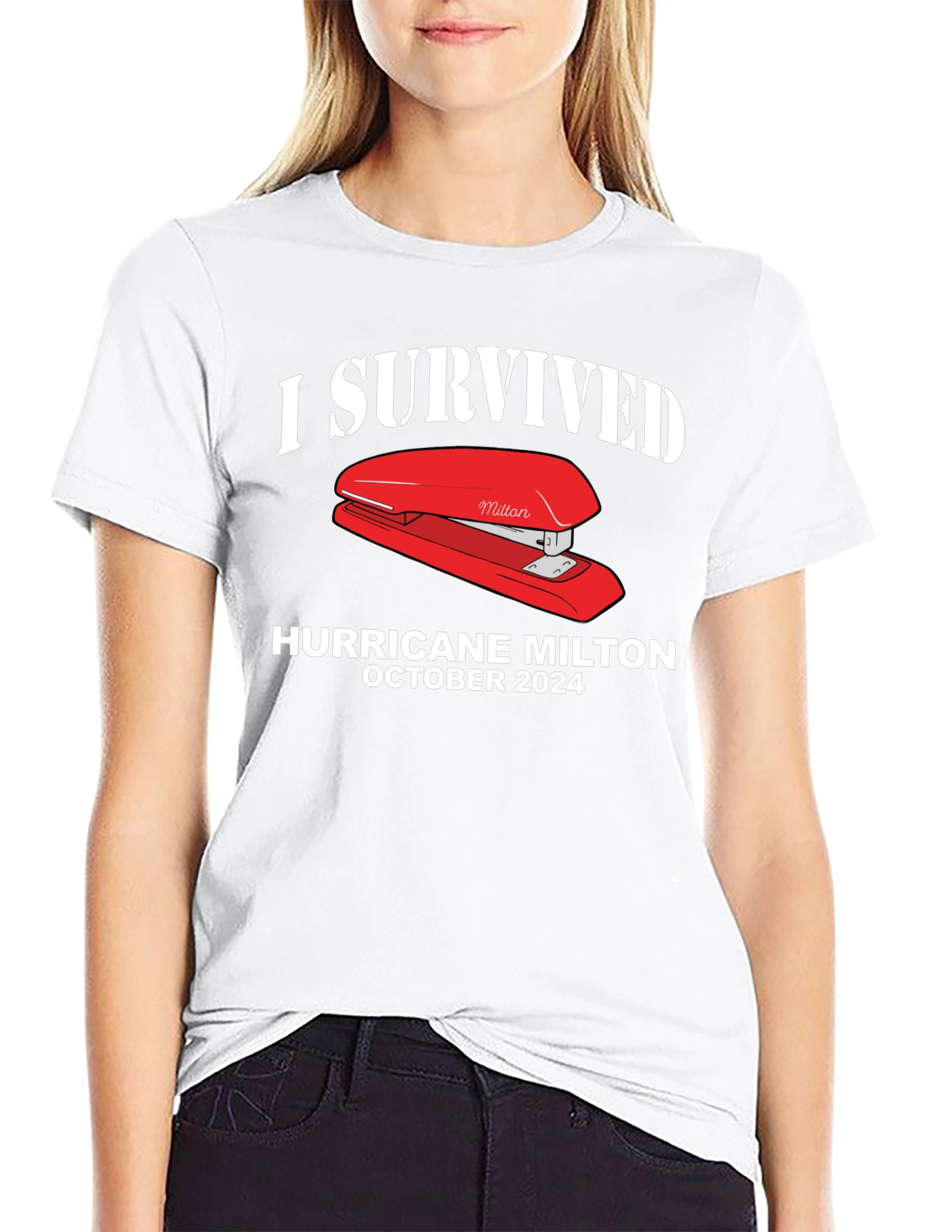 Black I Survived Hurricane Milton October 2024 T-Shirt view 9