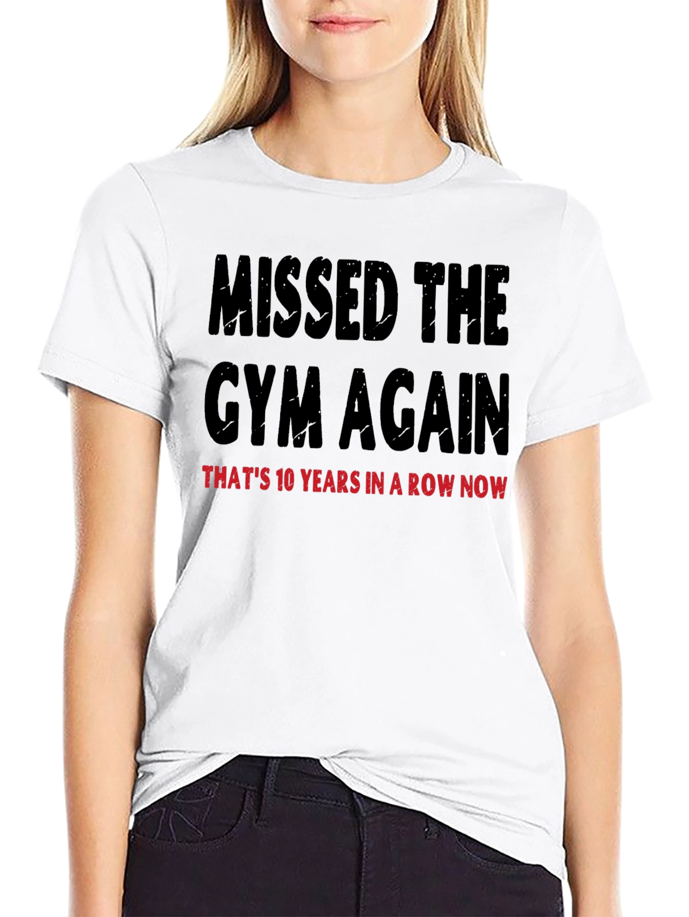 Black Missed The Gym Funny T-Shirt view 9