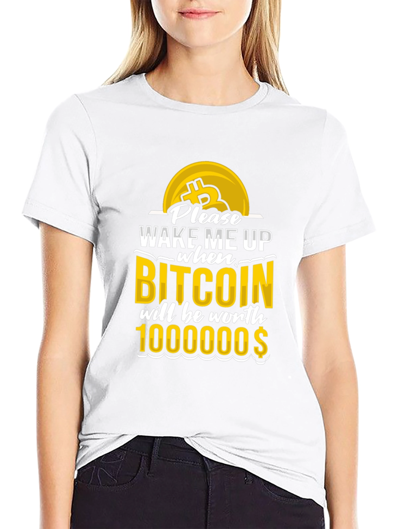 Black Bitcoin Dream T-Shirt - Wake Me Up! view 9