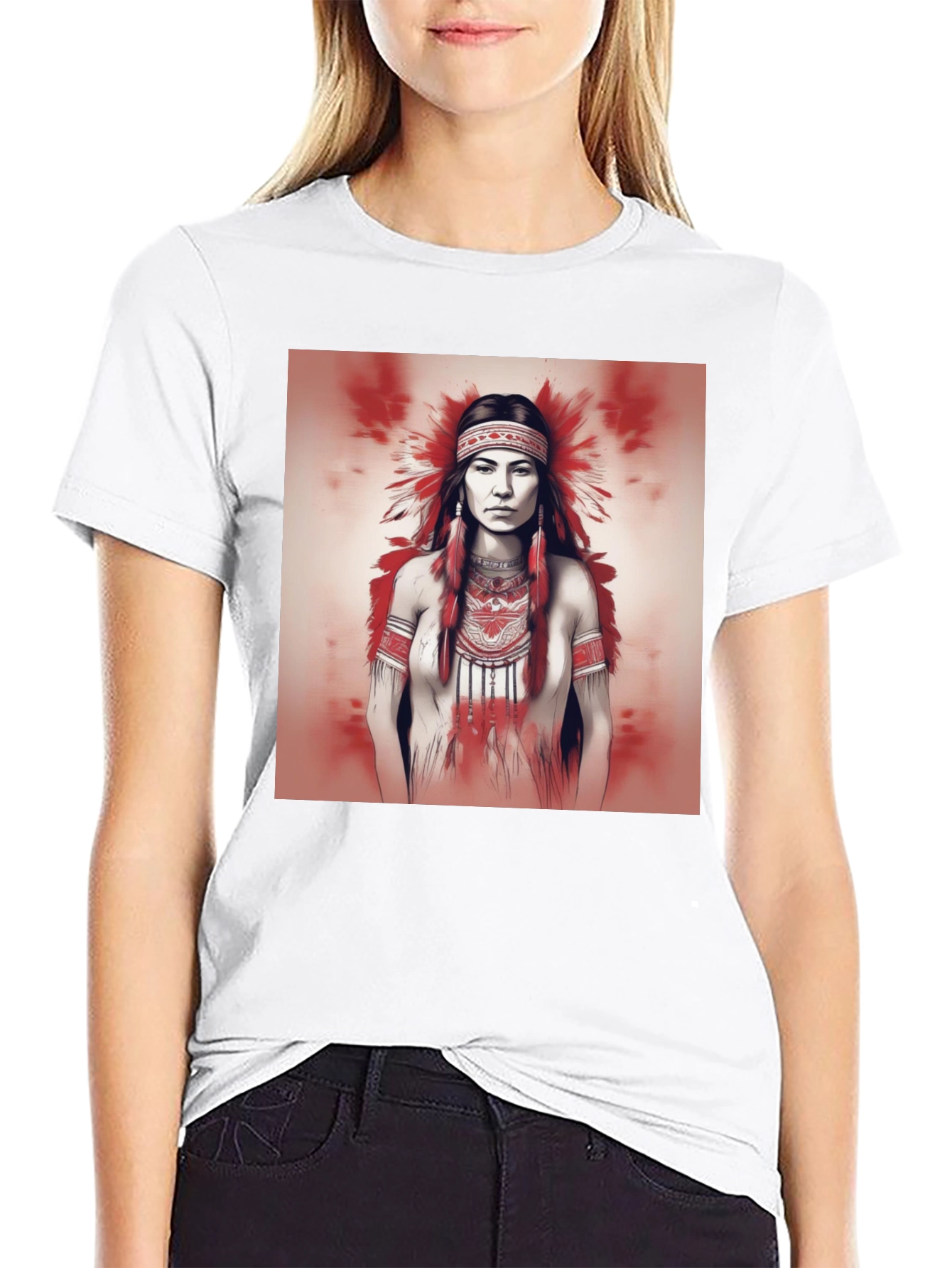 Black Native American Woman Graphic Tee view 9