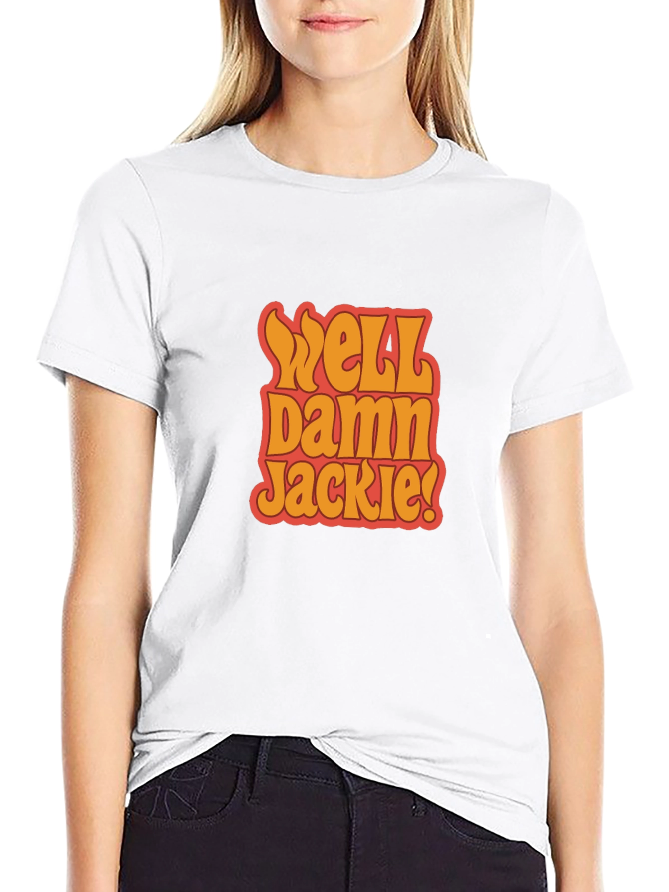 Black Well Damn Jackie! Black Graphic Tee view 9