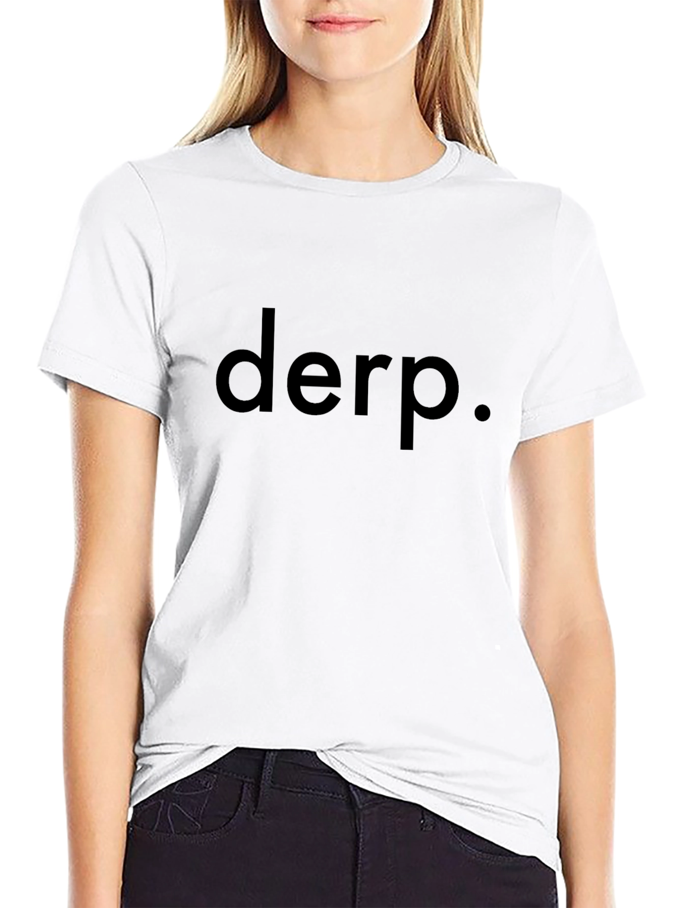 Black Derp Graphic Tee - Funny Slogan T-Shirt view 9