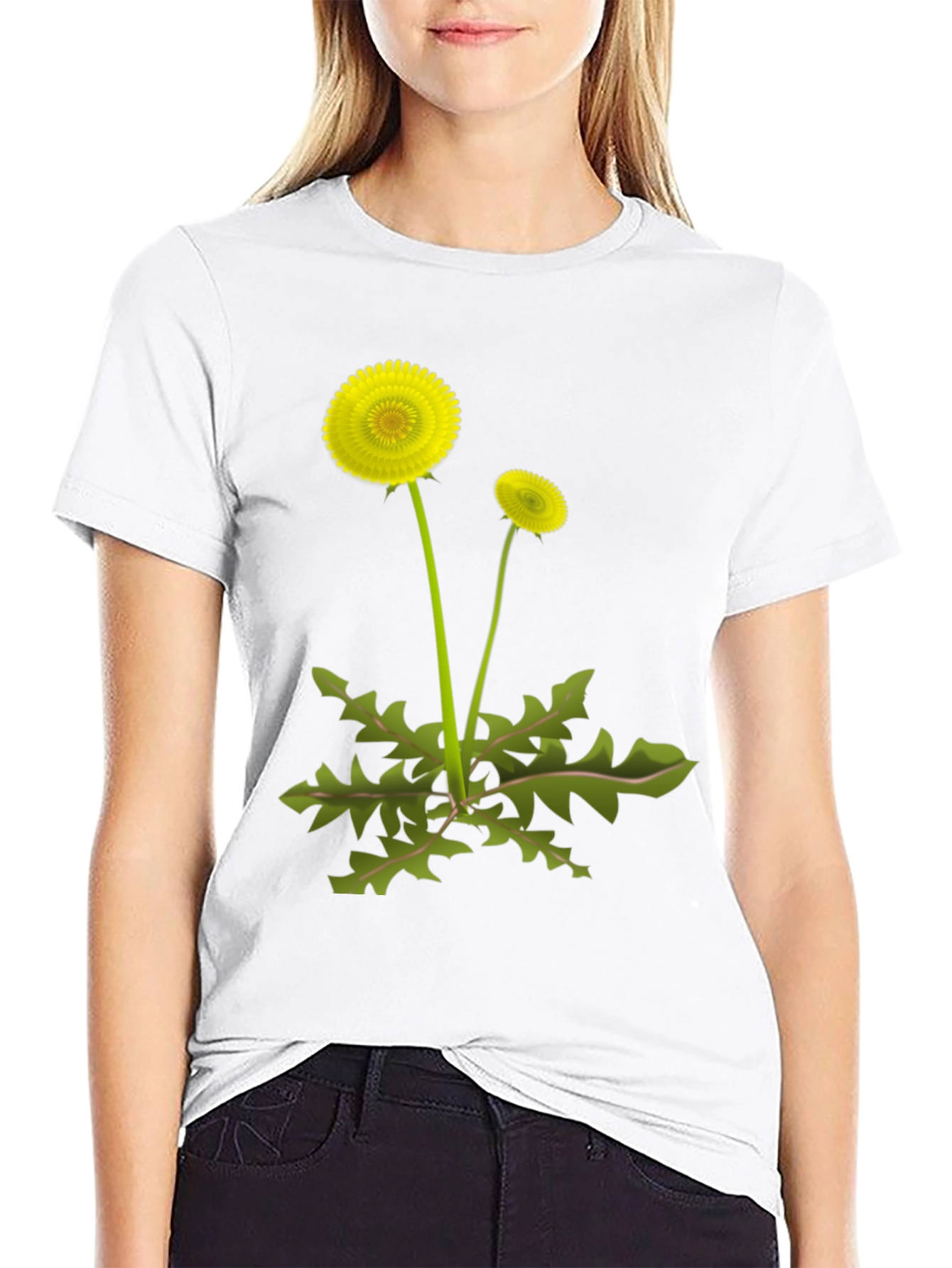 Black Dandelion Graphic Tee - Black view 9