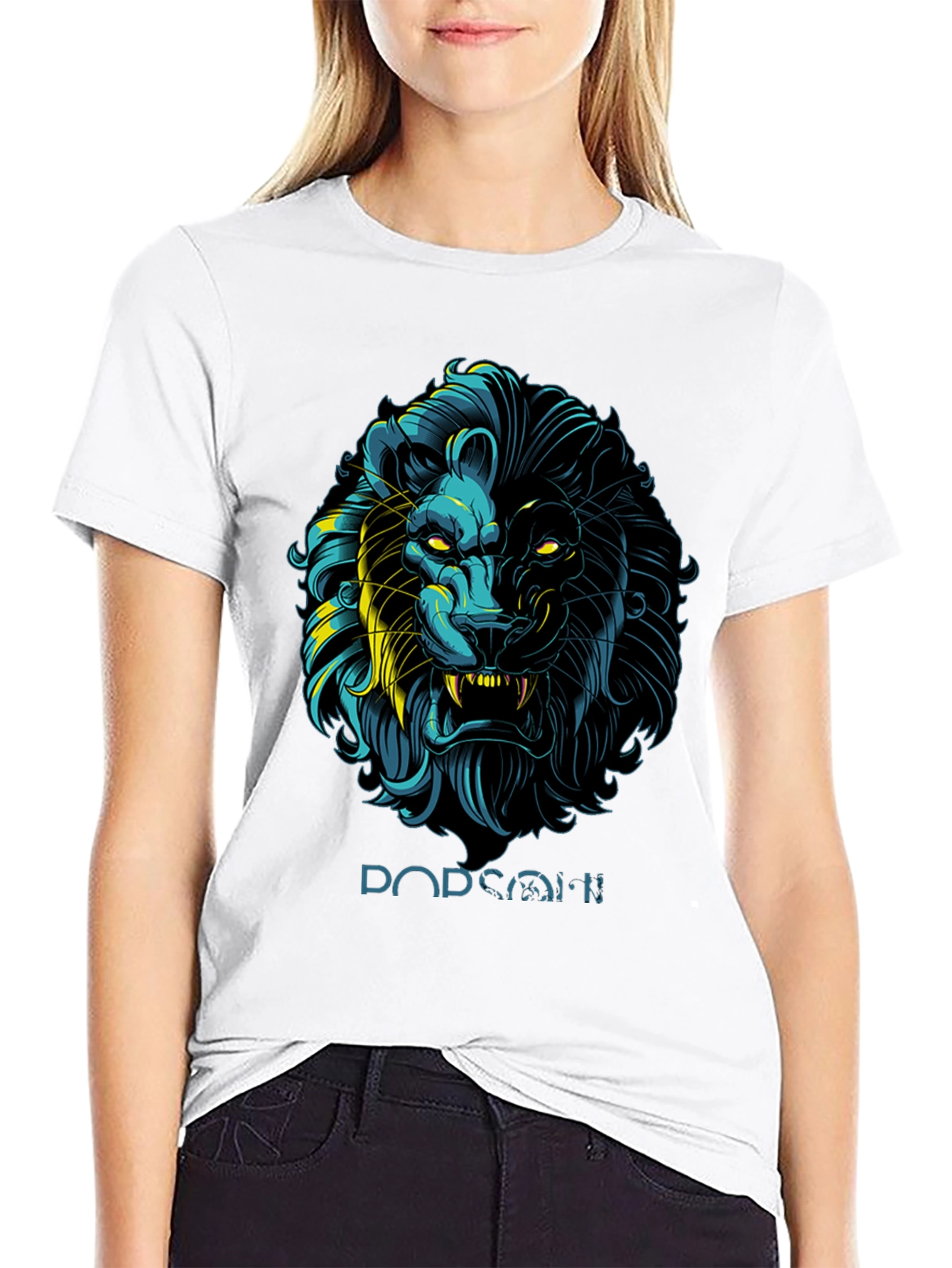 Black Lion Graphic Print Black T-Shirt - Stylish Men's Apparel view 9