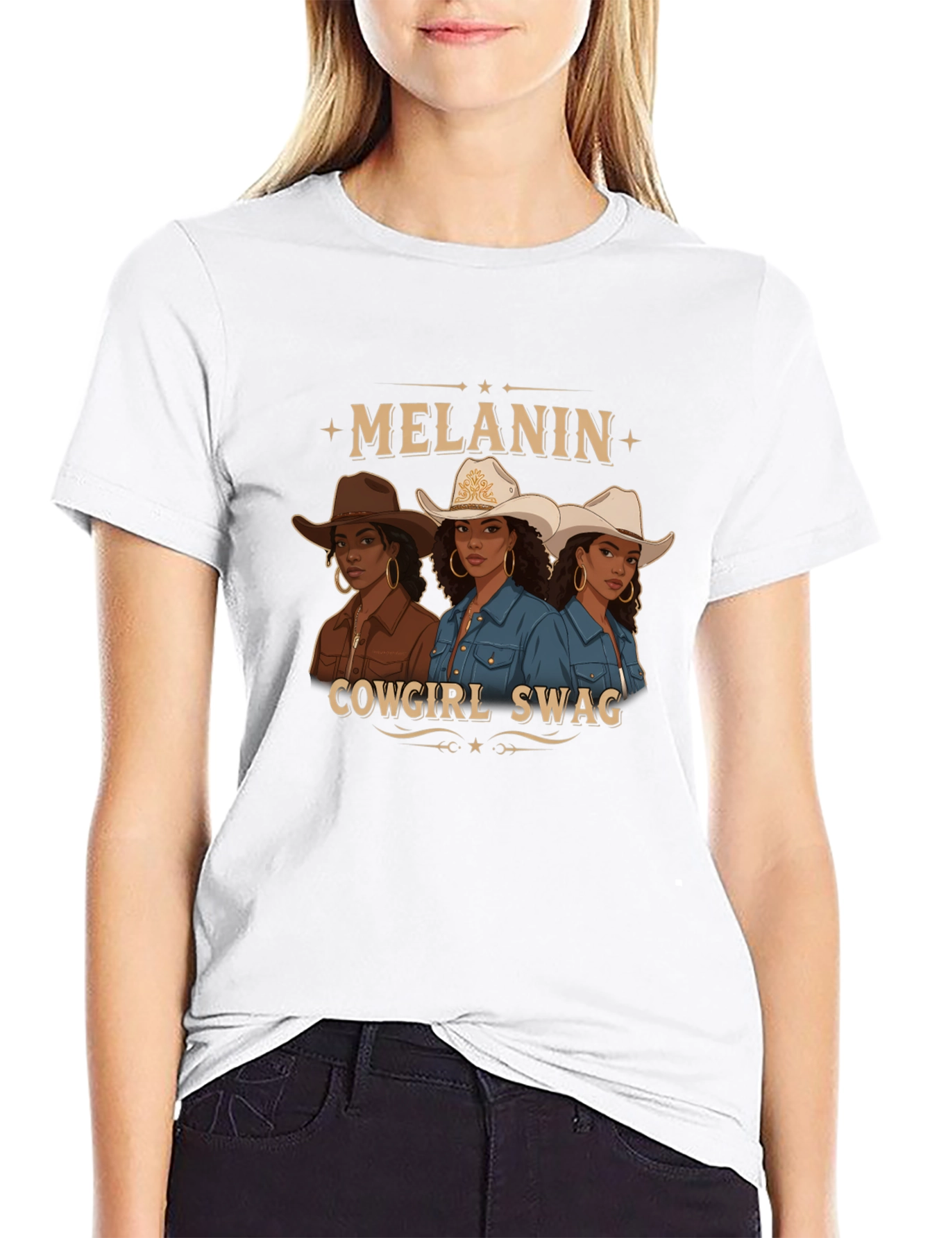 Melanin Cowgirl Swag Graphic Tee - 9