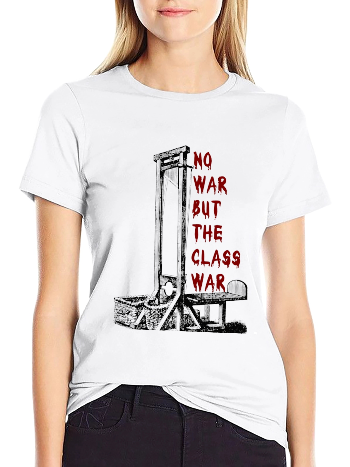 Black No War But Class War Graphic Tee view 9
