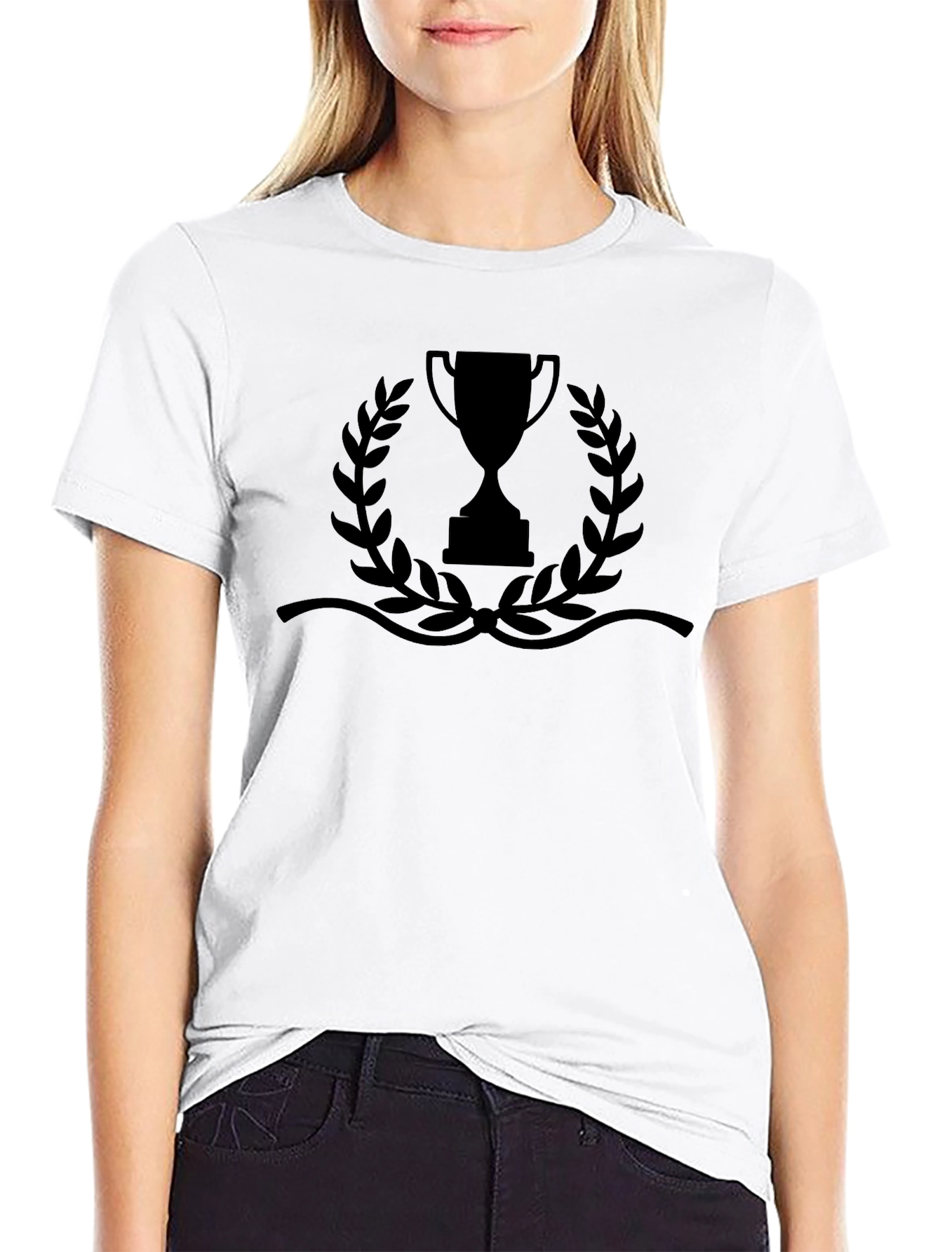 Black Black Trophy Graphic Tee - Winner's Style view 9